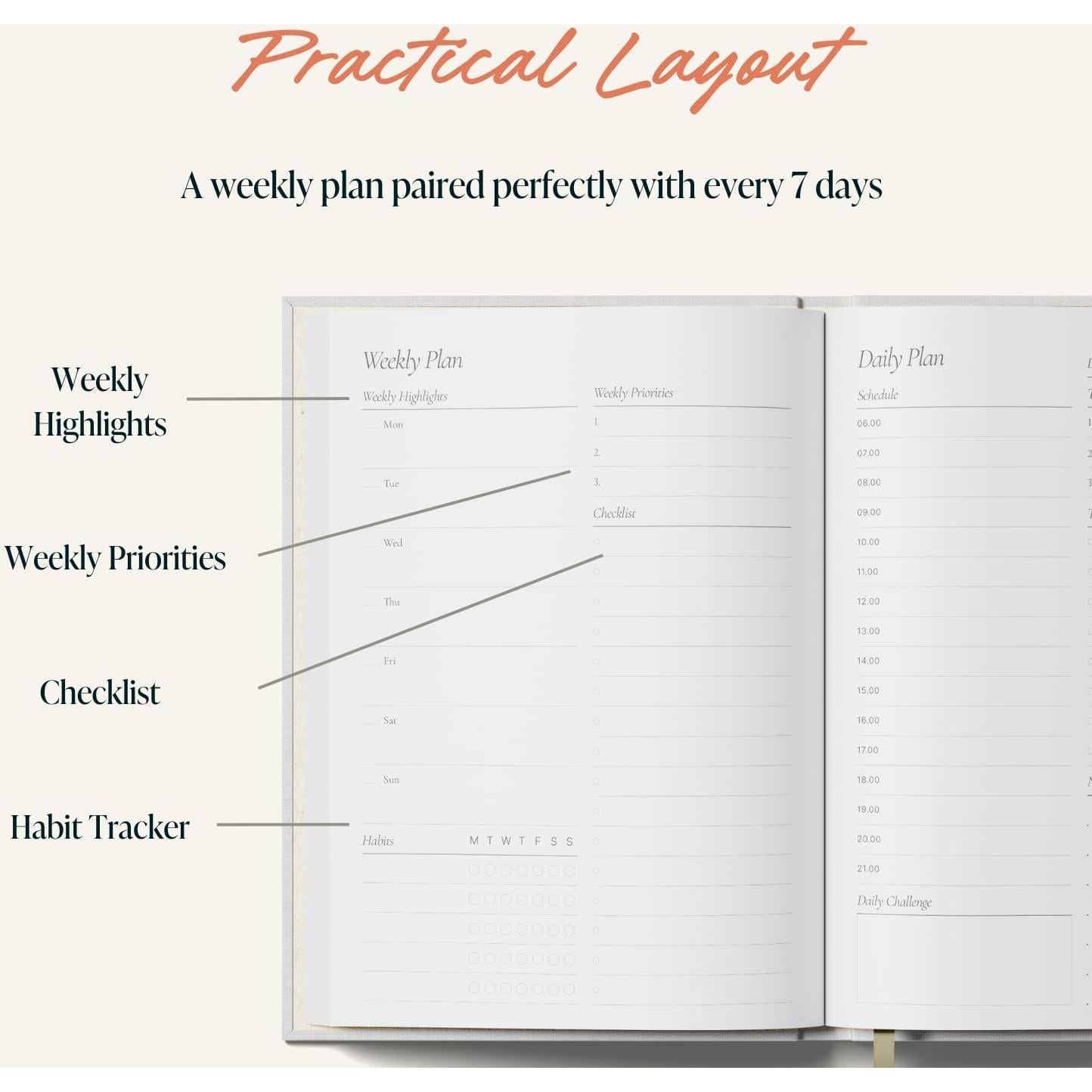 Planificador Diario Sin Fecha Yop & Tom A5 Jarrón - Productividad