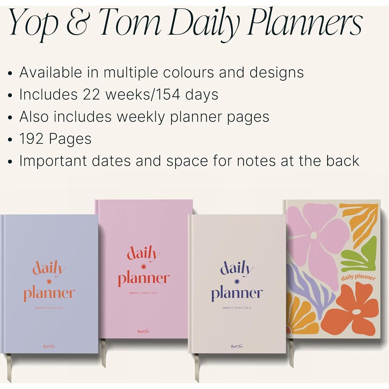 Planificador Diario Sin Fecha Yop & Tom A5 Jarrón - Productividad