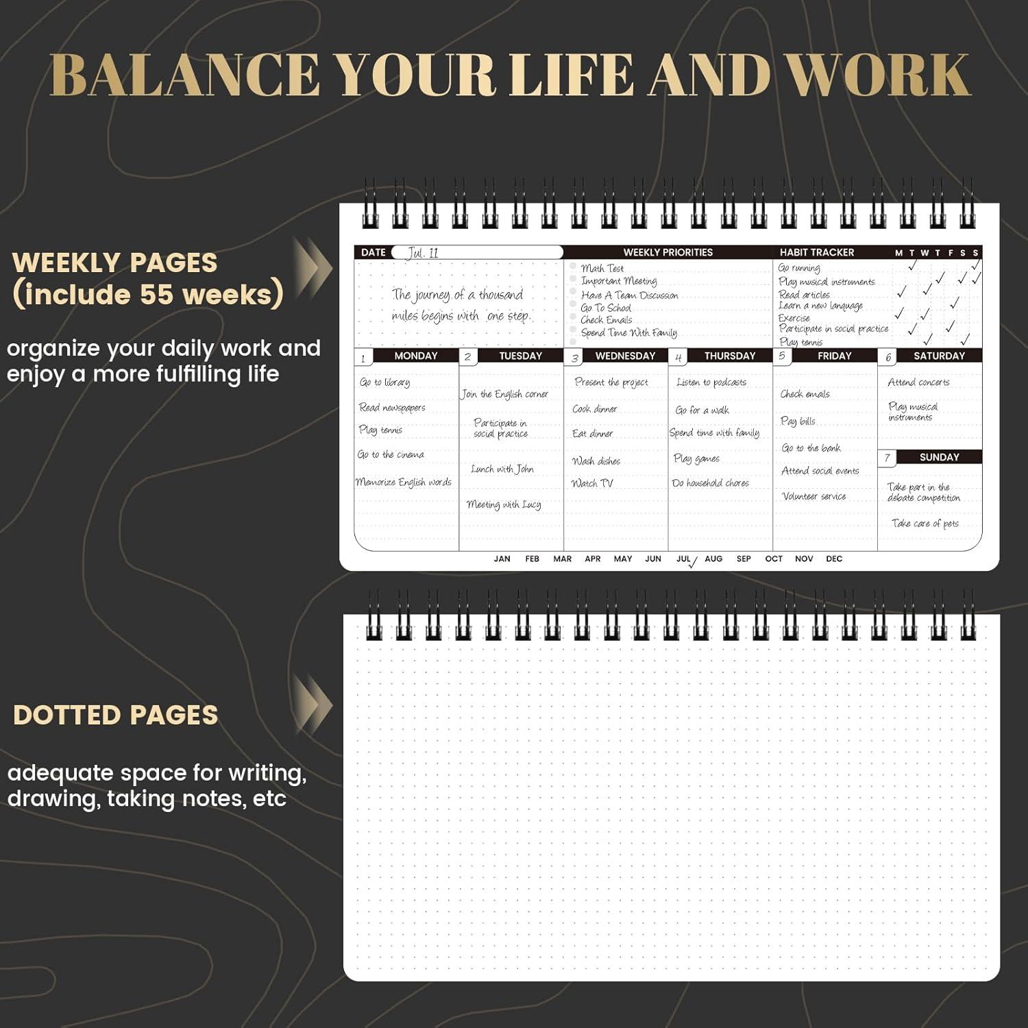 Planificador Semanal No Datado Youthamazing 28.4x16 cm 55 Semanas