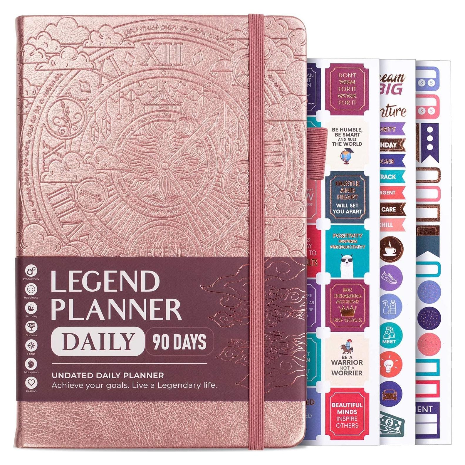 Planificador Legend Diario A5 No Datado 3 Meses Oro Rosa