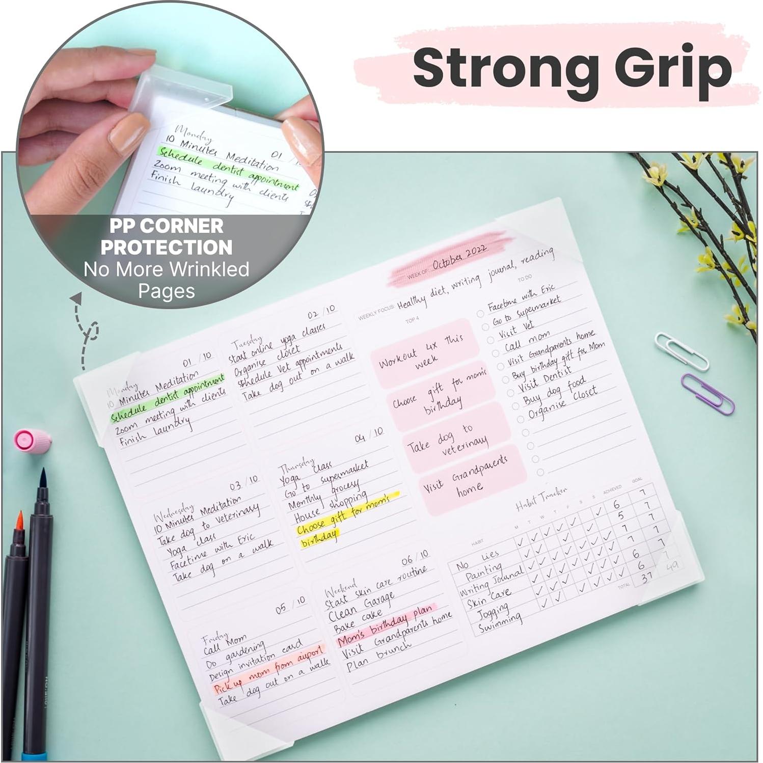 Planificador Semanal Sin Fecha FABOXY 52 Hojas 25.4x20.3cm