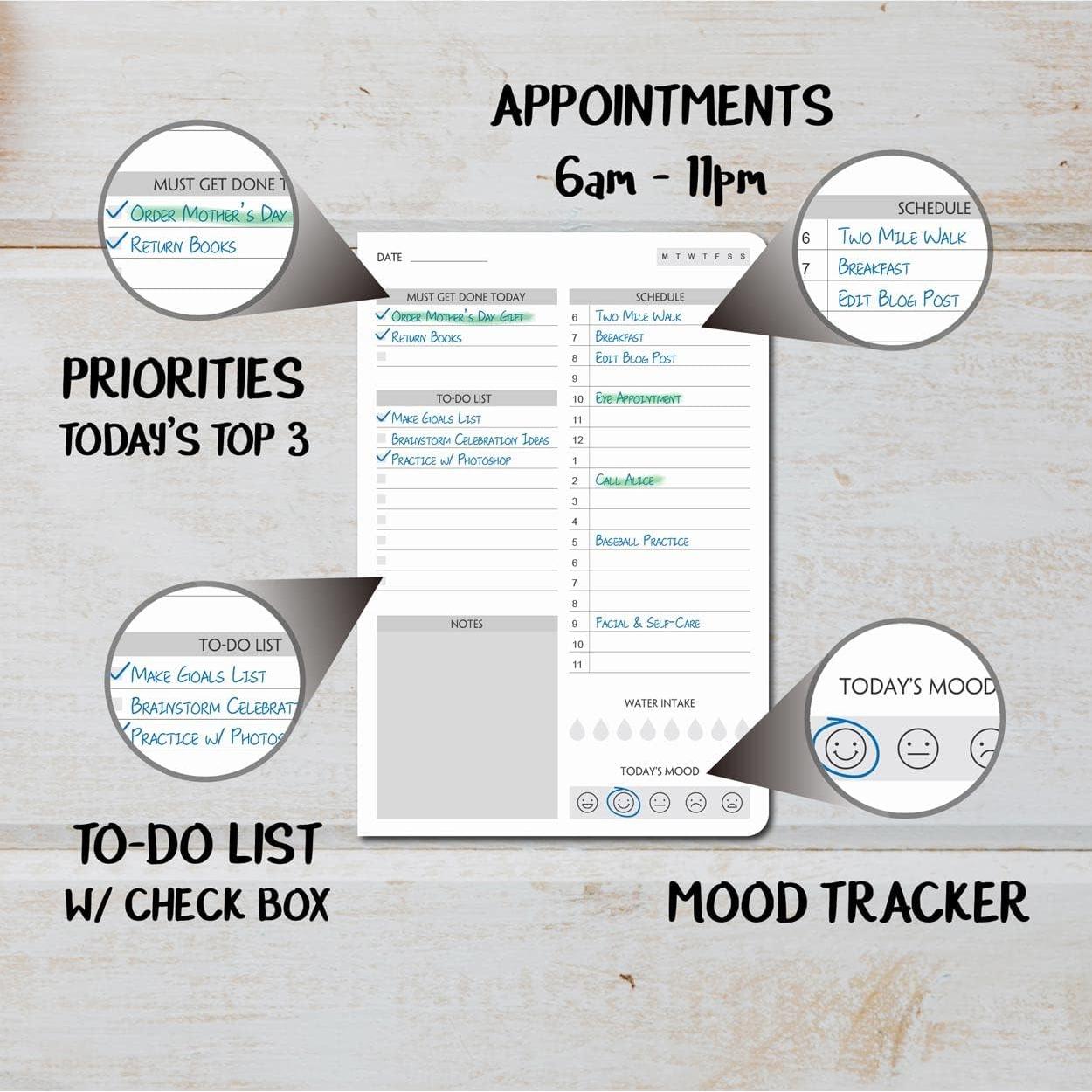 Planificador Diario A5 Fan&Ran No Datado - Cuero Vegano Gris