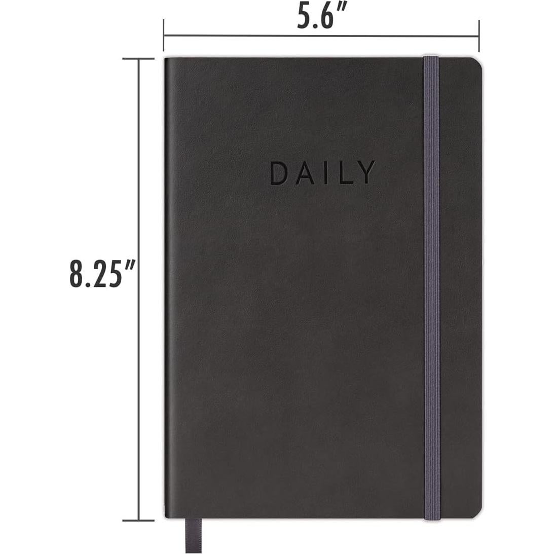 Planificador Diario A5 Fan&Ran No Datado - Cuero Vegano Gris