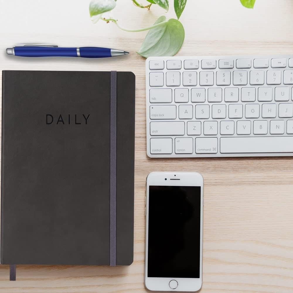 Planificador Diario A5 Fan&Ran No Datado - Cuero Vegano Gris