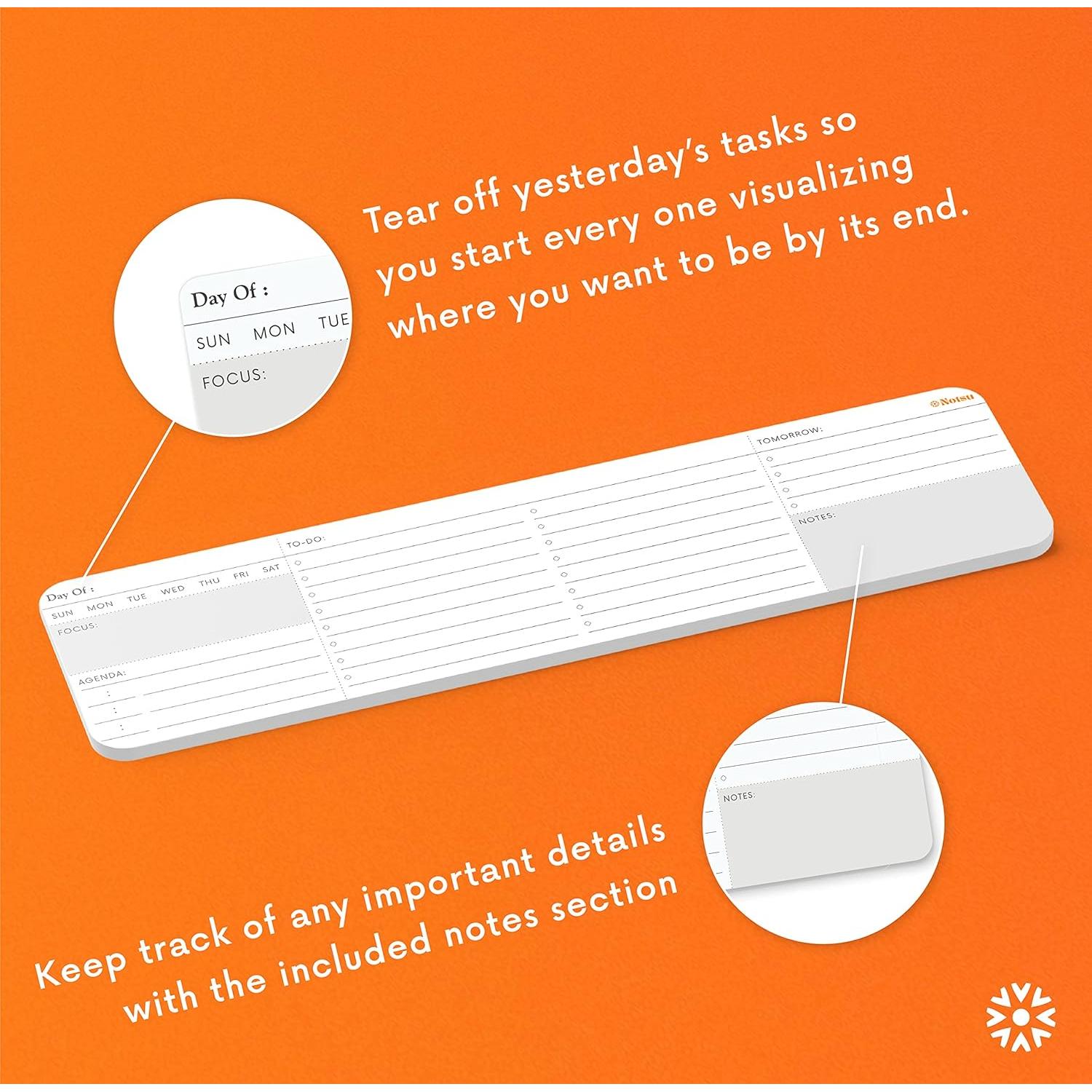Planificador Diario Notsu Notepad Lite 30.5x7.6cm Minimalista