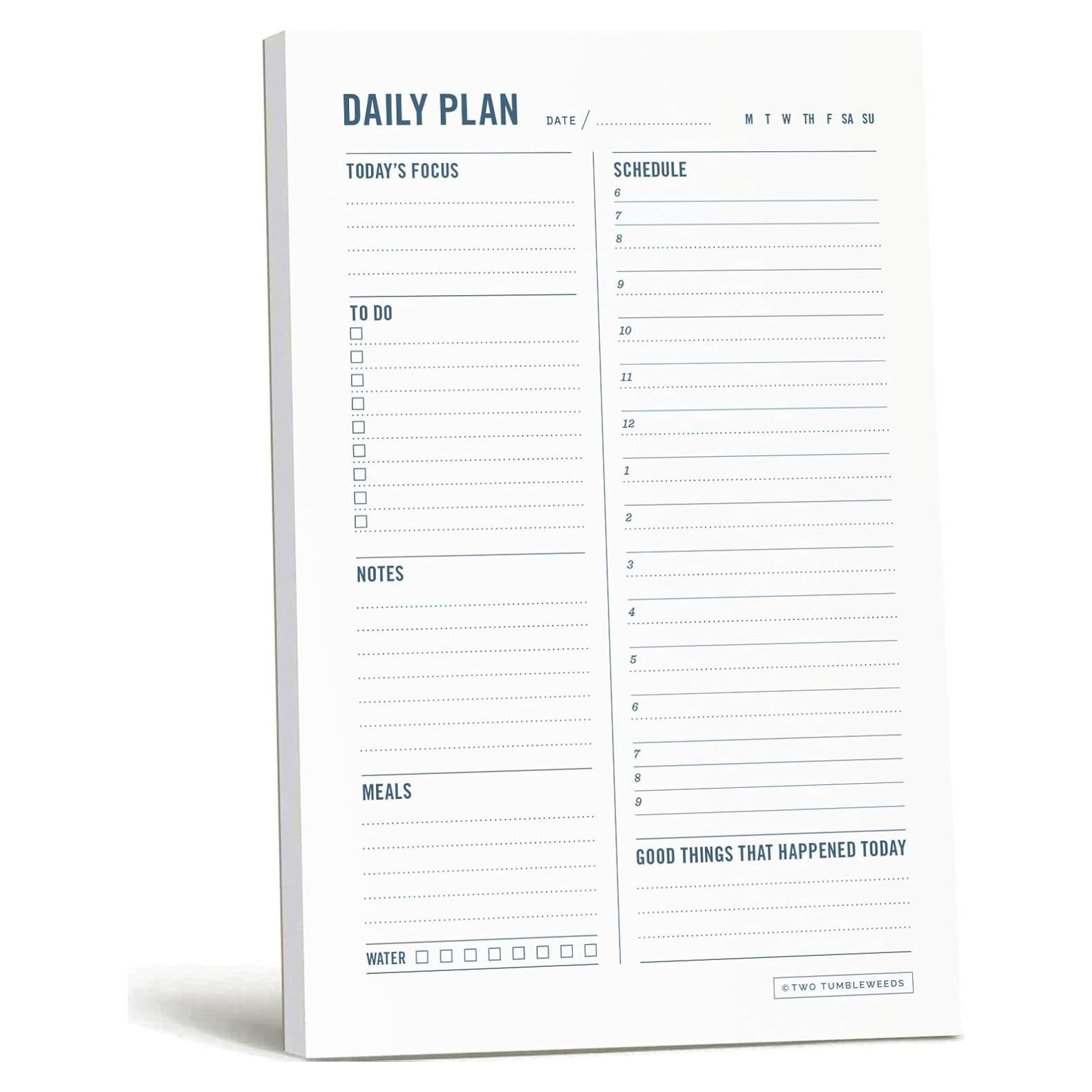 Bloc de Notas Planificador Diario Two Tumbleweeds 50 Hojas