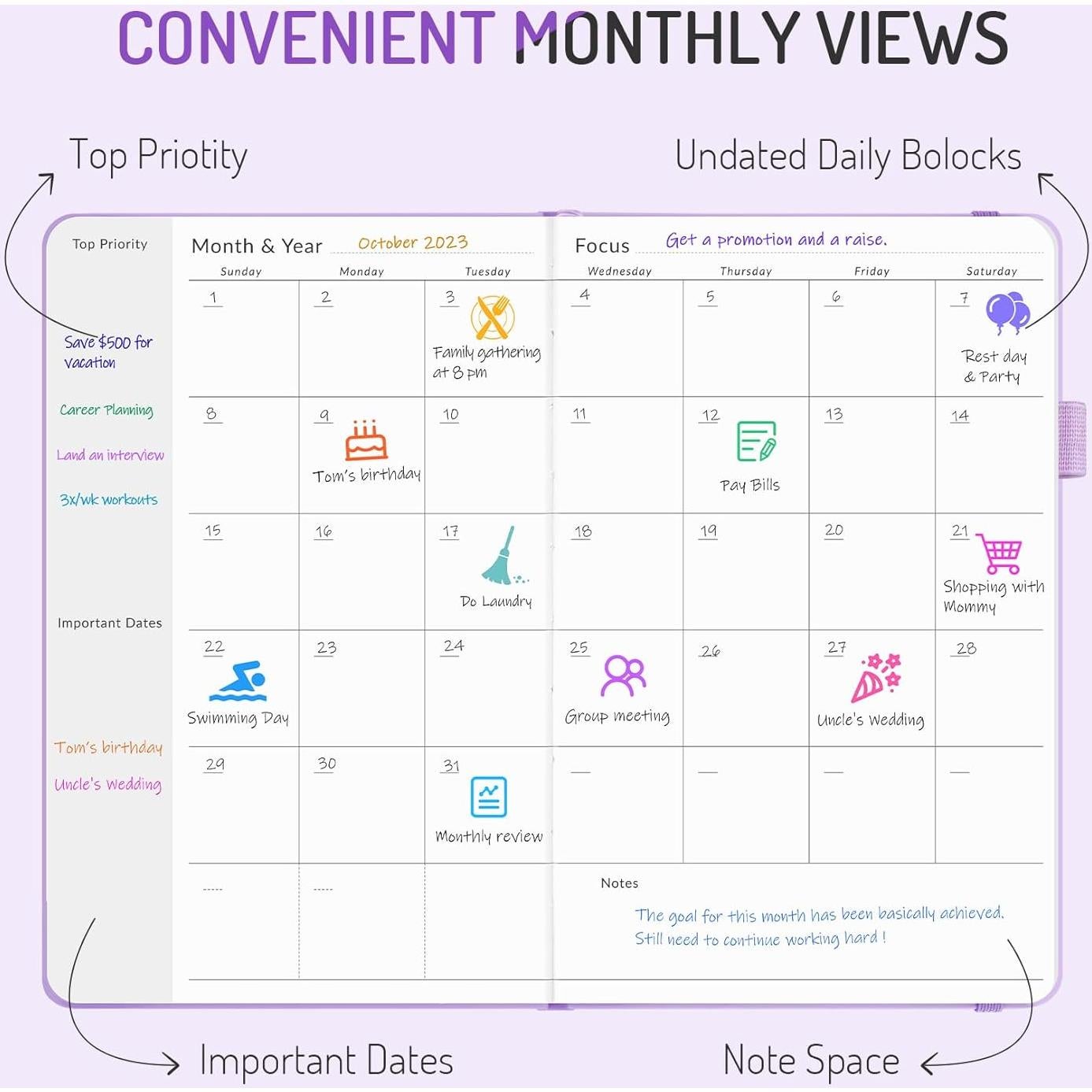 Planificador Semanal No Datado Forvencer A5 Verde Oscuro