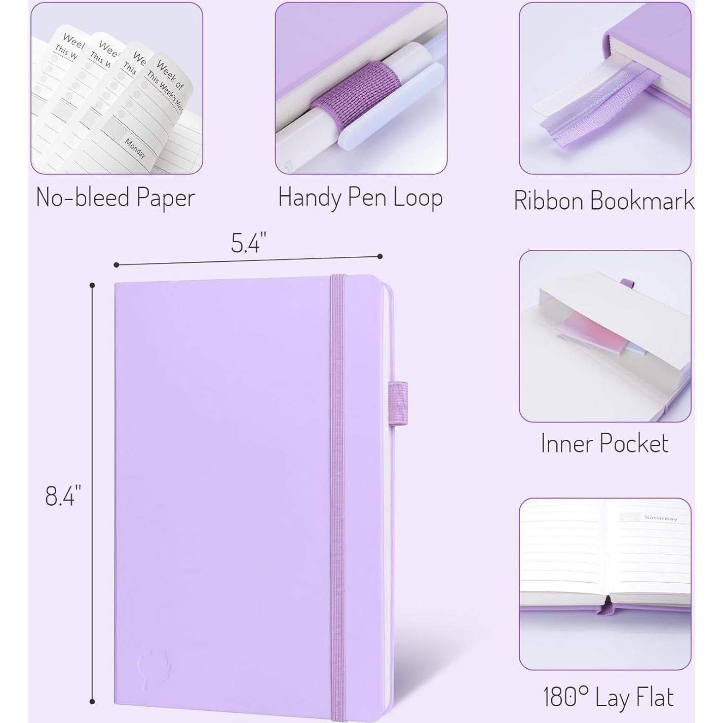 Planificador Semanal No Datado Forvencer A5 Verde Oscuro