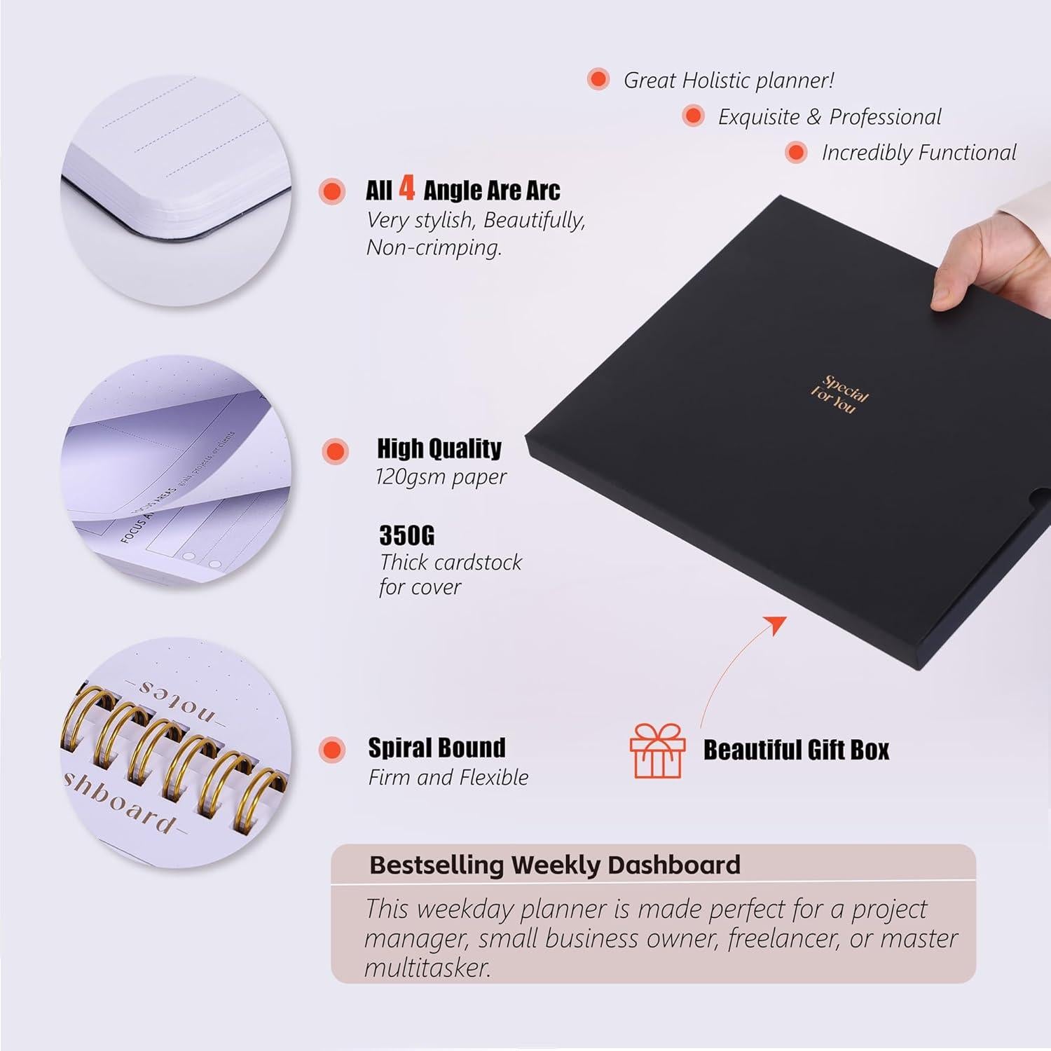 Planificador Semanal ZERONE CENTRE 54 Hojas A4 Negro