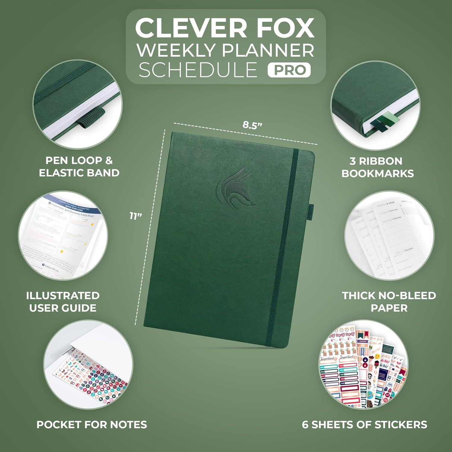 Planificador Semanal Clever Fox PRO A4 Verde Bosque