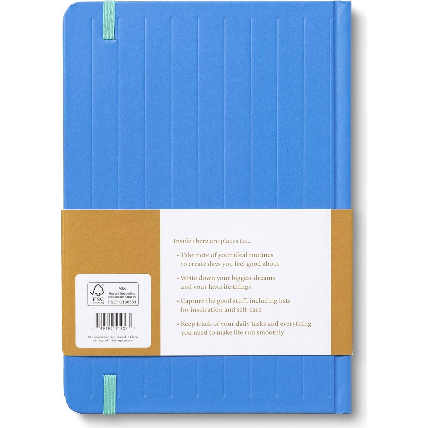 Planificador Diario No Datado Compendium 192 Páginas Azul 21x14.6 cm