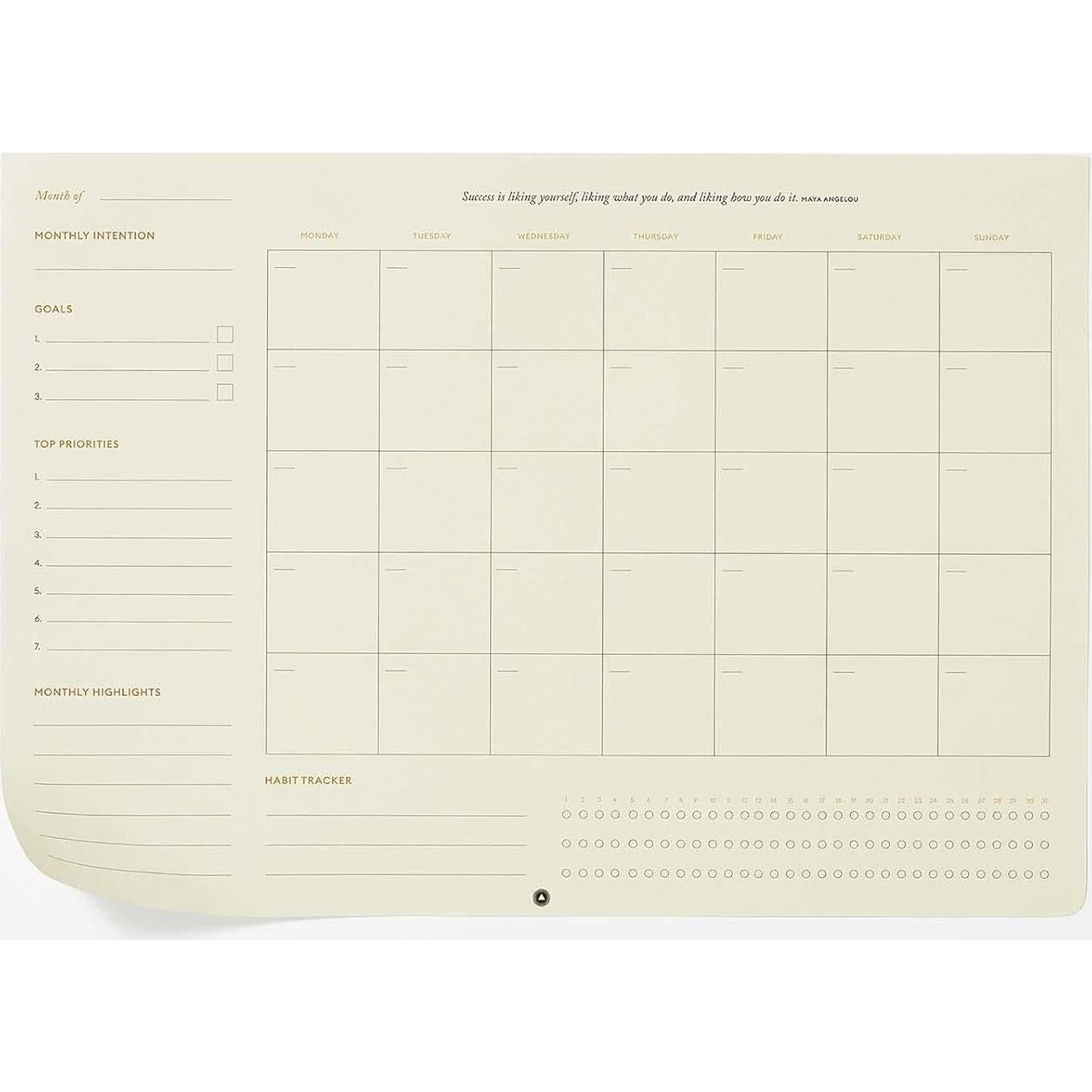 Almohadilla de Escritorio Mensual Intelligent Change A4 Negra