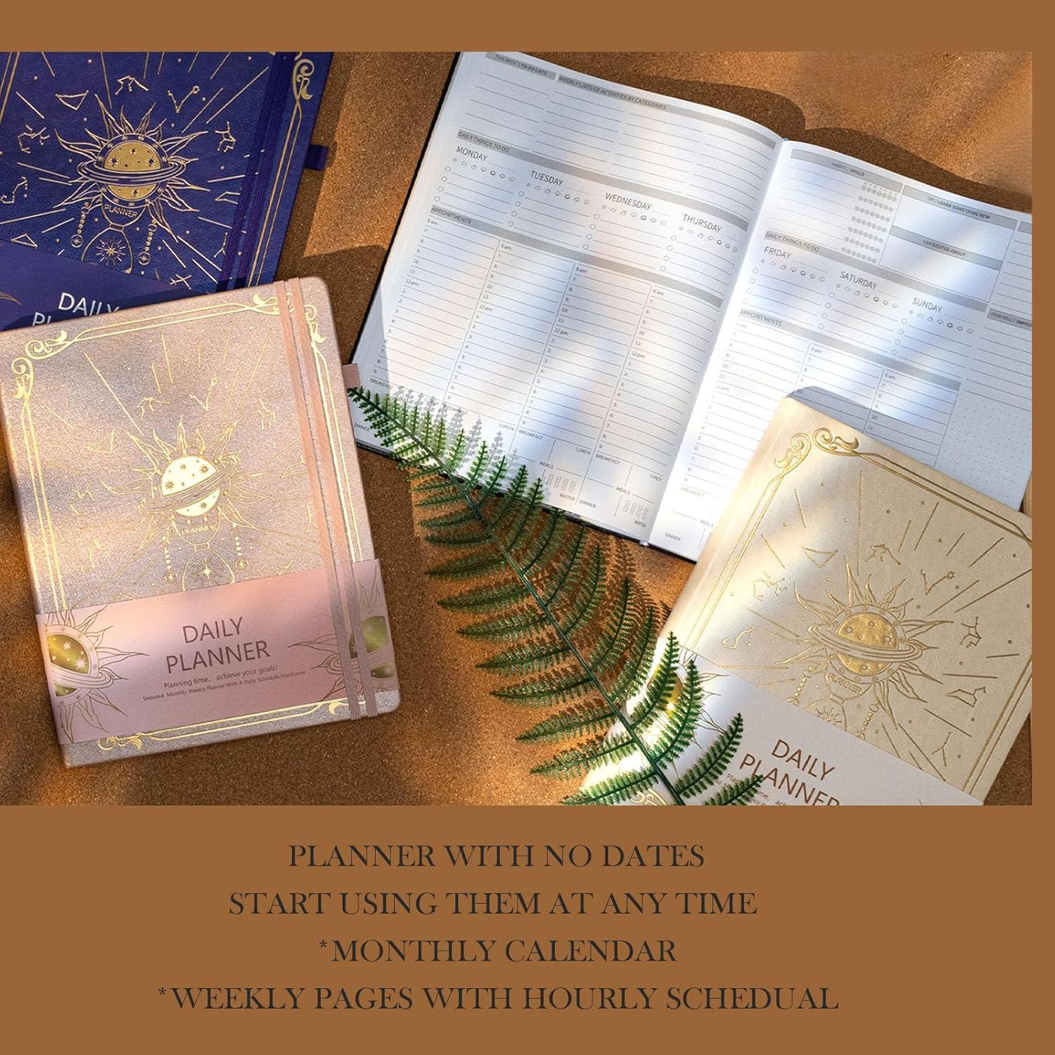 Planificador Semanal y Mensual Ospelelf Rosa Dorado 12 Meses