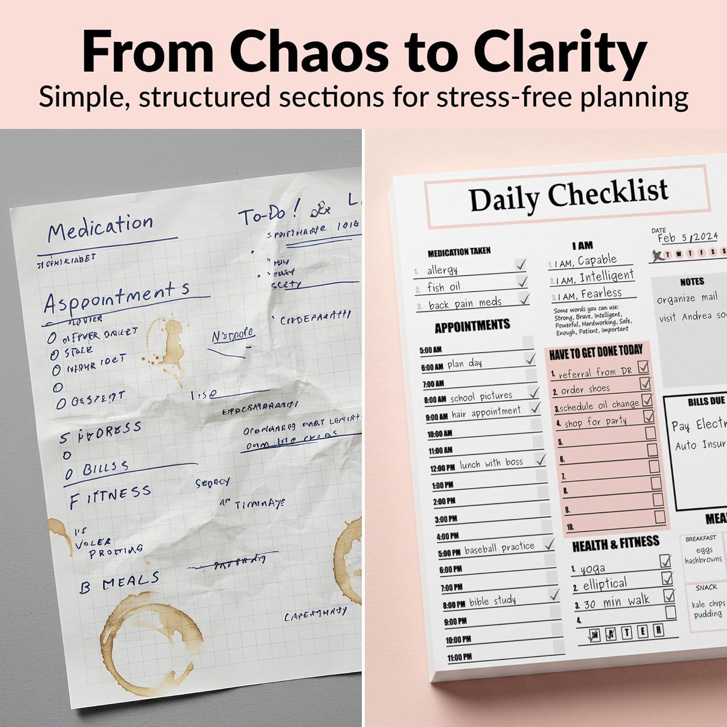 Planificador No Fechado NIIVIIN para Adultos - 21.6x27.9 cm