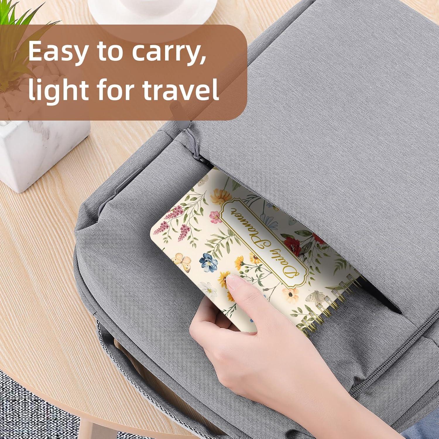 Planificador Diario Sin Fecha Stanoha A5 Floral 80 Días