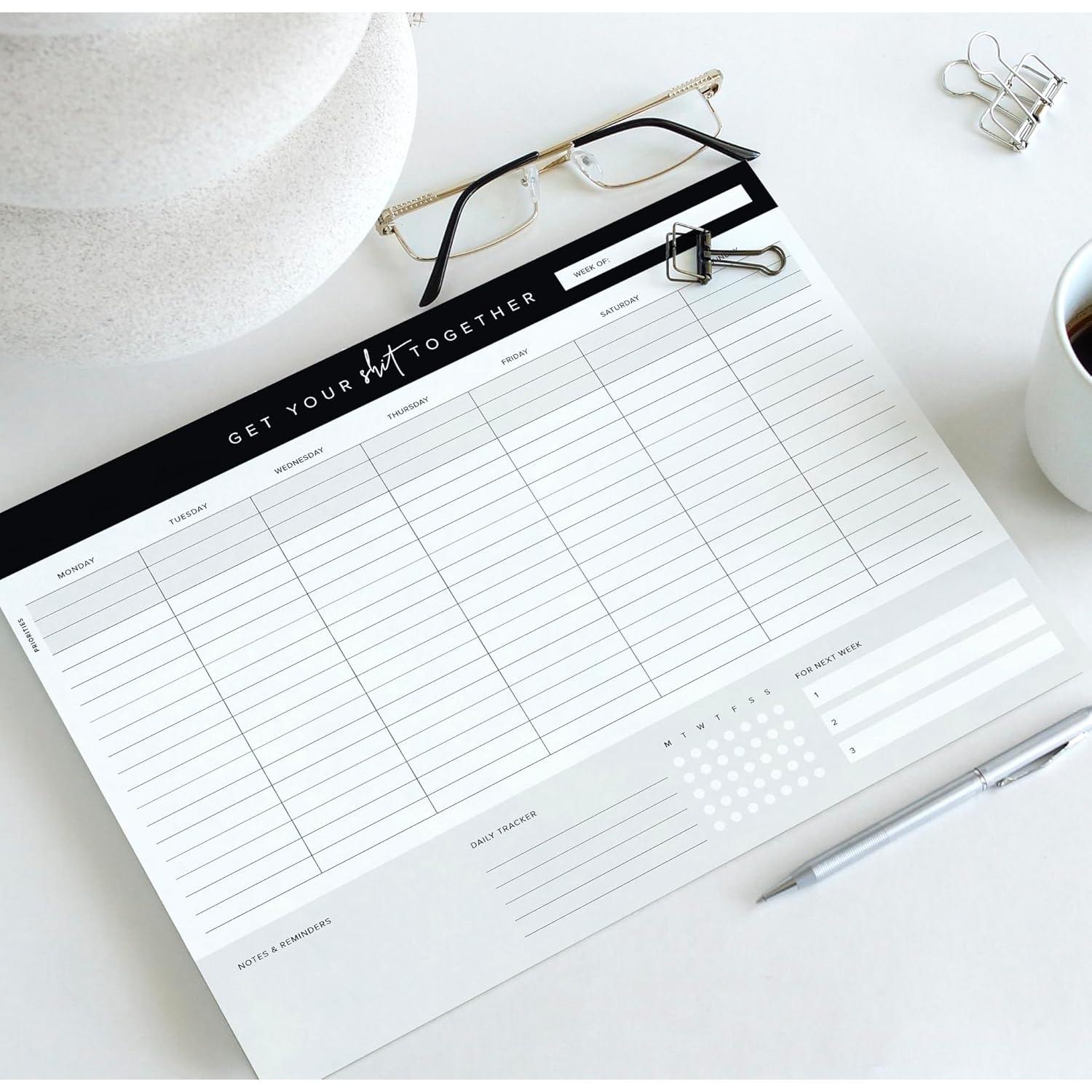 Planificador Semanal ThreeKin Collective 21.6x27.9 cm 52 Páginas