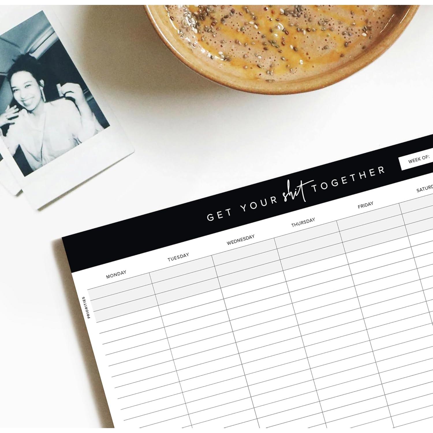 Planificador Semanal ThreeKin Collective 21.6x27.9 cm 52 Páginas