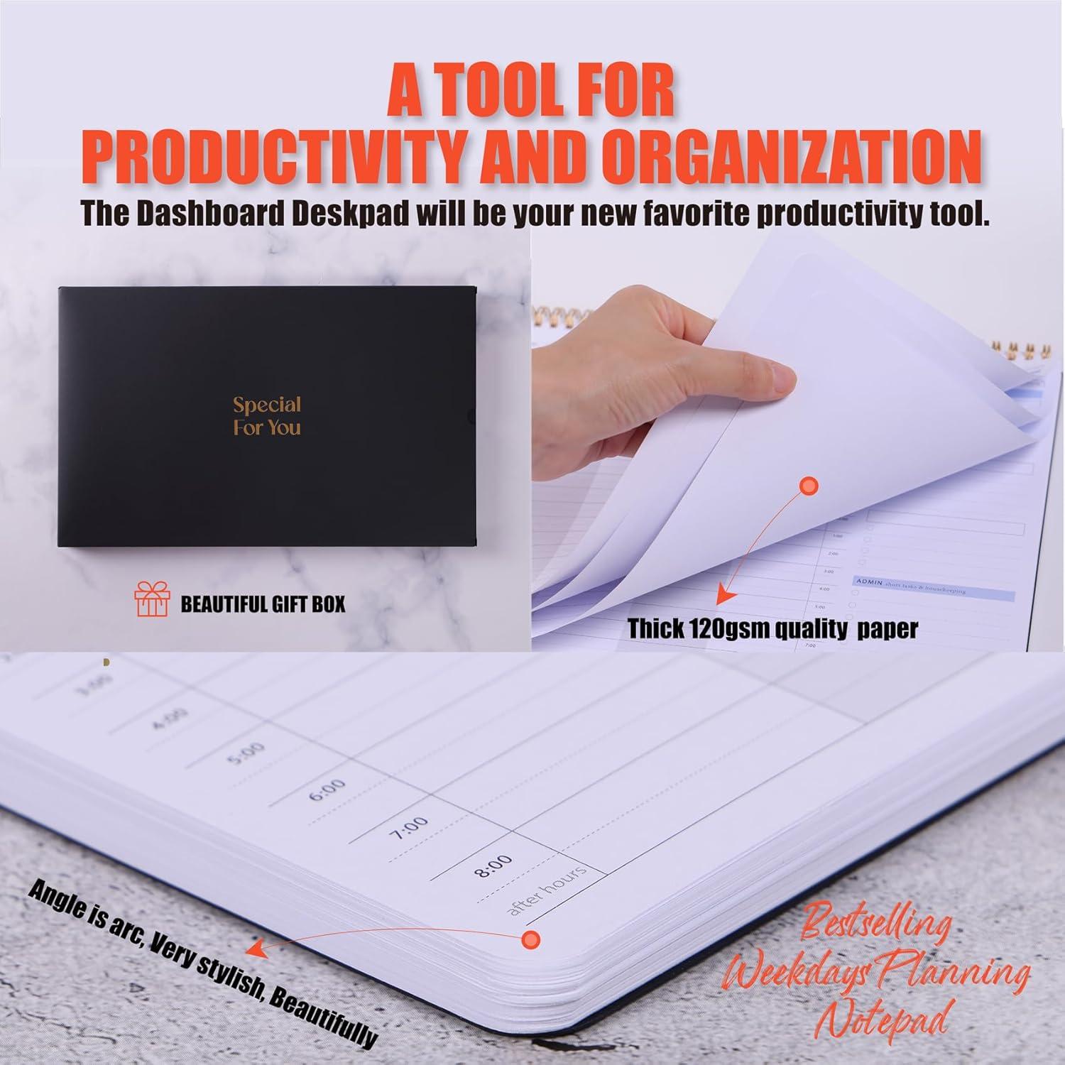 Planificador Semanal Sin Fecha ZERONE CENTRE 54 Hojas 23x38cm