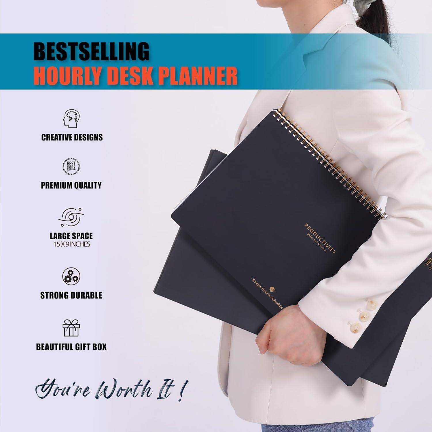 Planificador Semanal Sin Fecha ZERONE CENTRE 54 Hojas 23x38cm