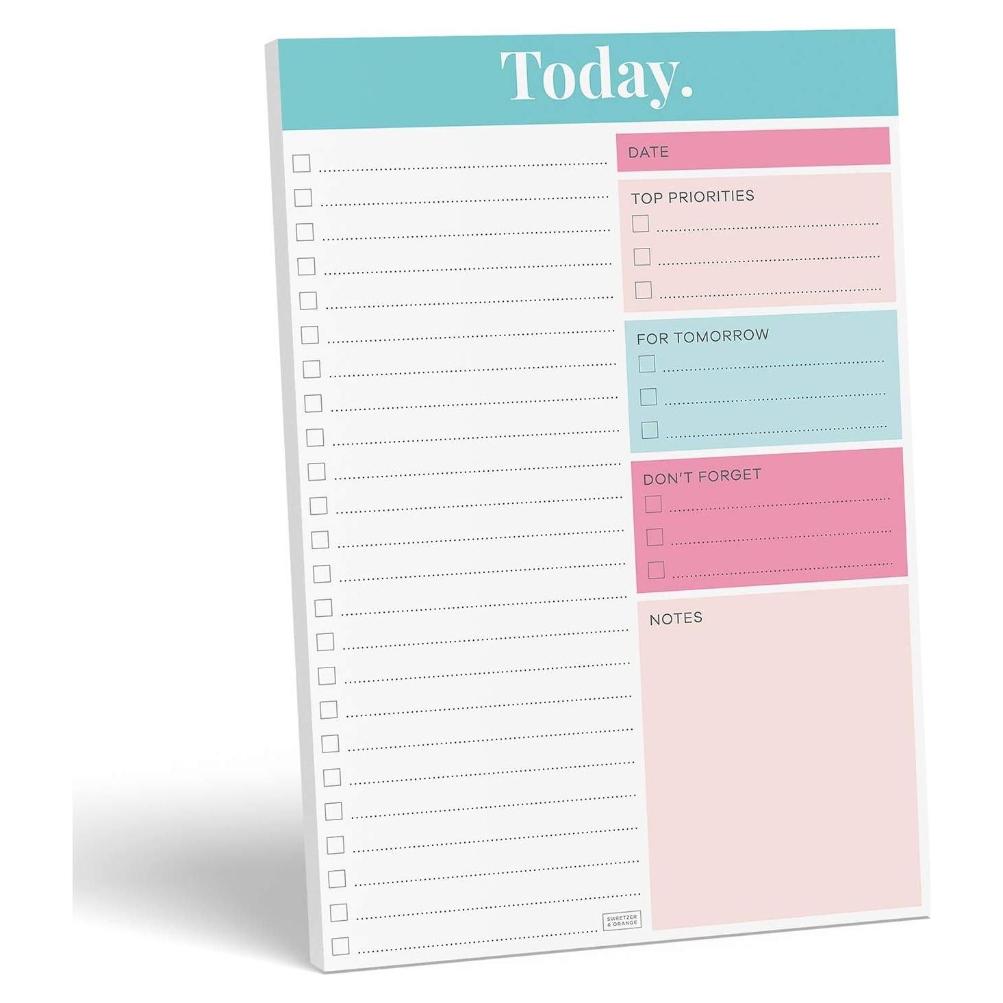 Planificador Diario Sweetzer & Orange 2025, 52 Páginas 17.78x25.4 cm