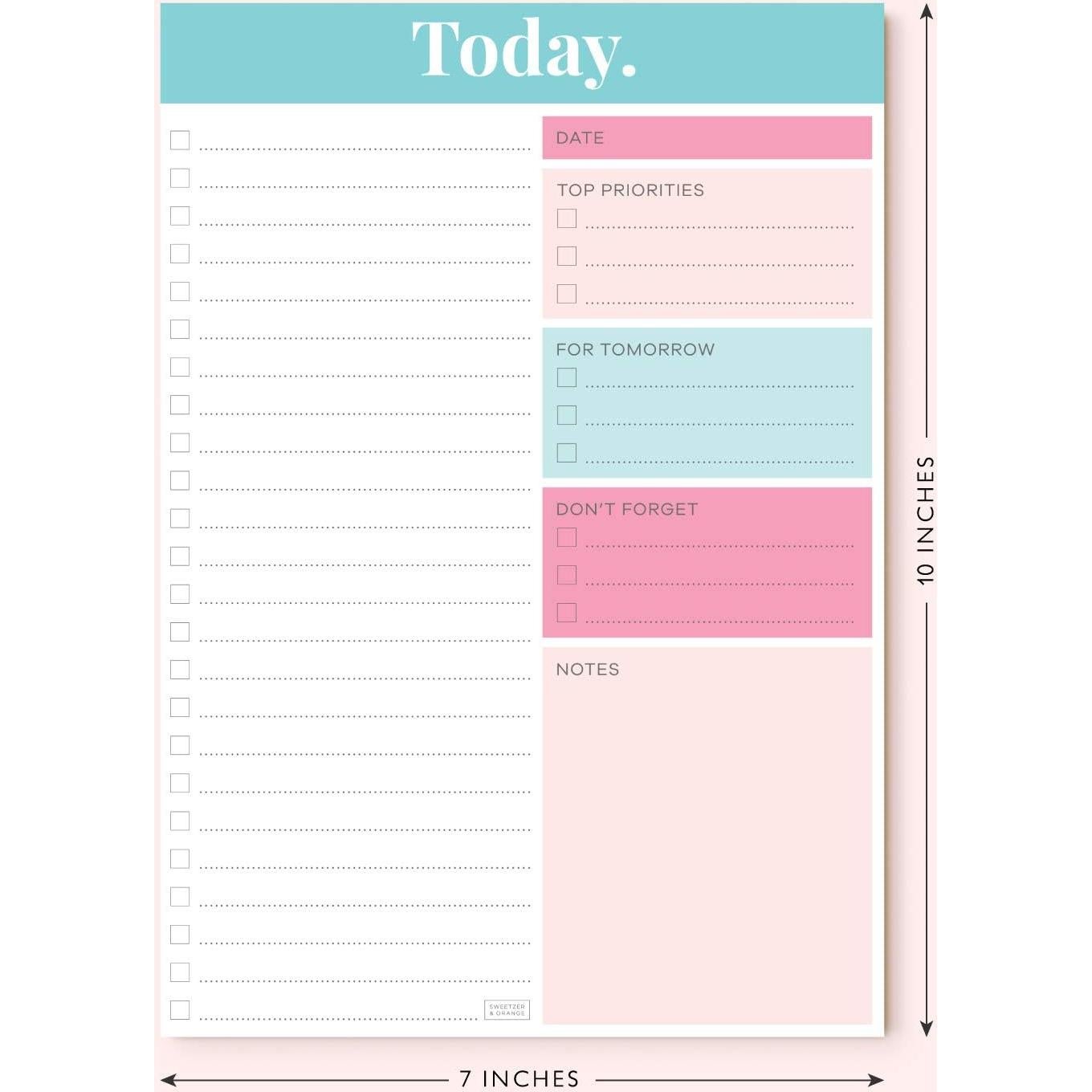 Planificador Diario Sweetzer & Orange 2025, 52 Páginas 17.78x25.4 cm