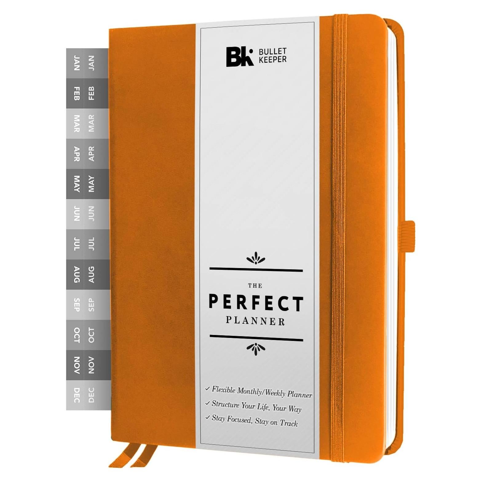 Planificador Anual Semanal Mensual BK A5 Naranja 2025-26