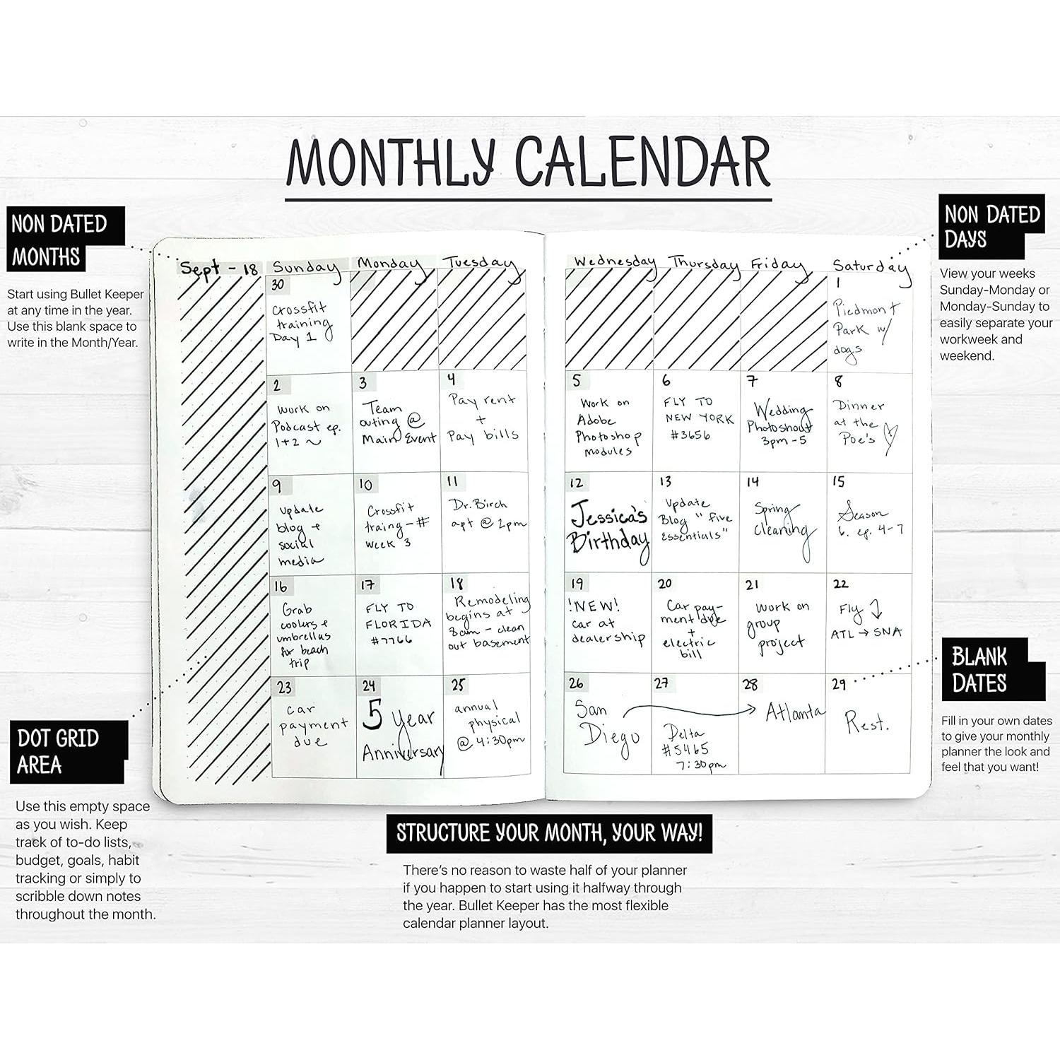 Planificador Anual Semanal Mensual BK A5 Naranja 2025-26