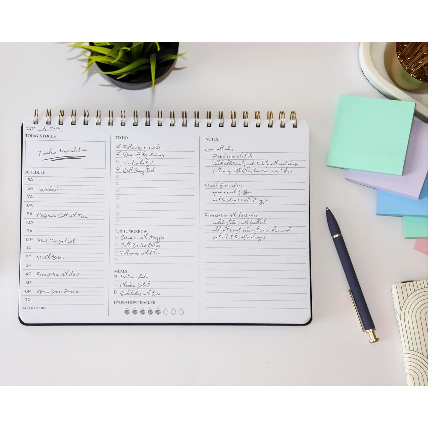 Planificador Diario y Semanal Merely Home 20.96x29.85 cm Óxido