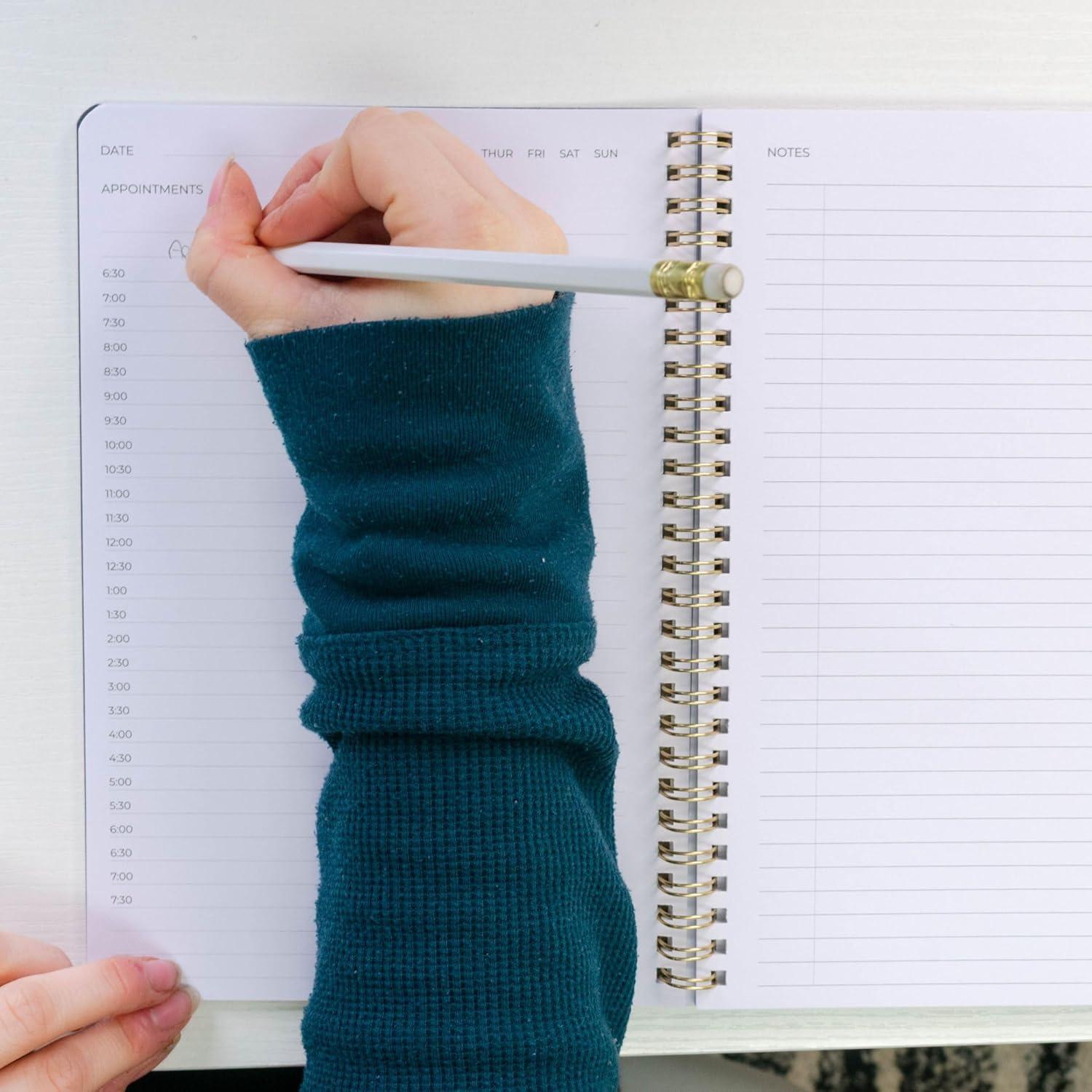 Planificador Diario Minimalista BLU MONACO Gris 80 Días