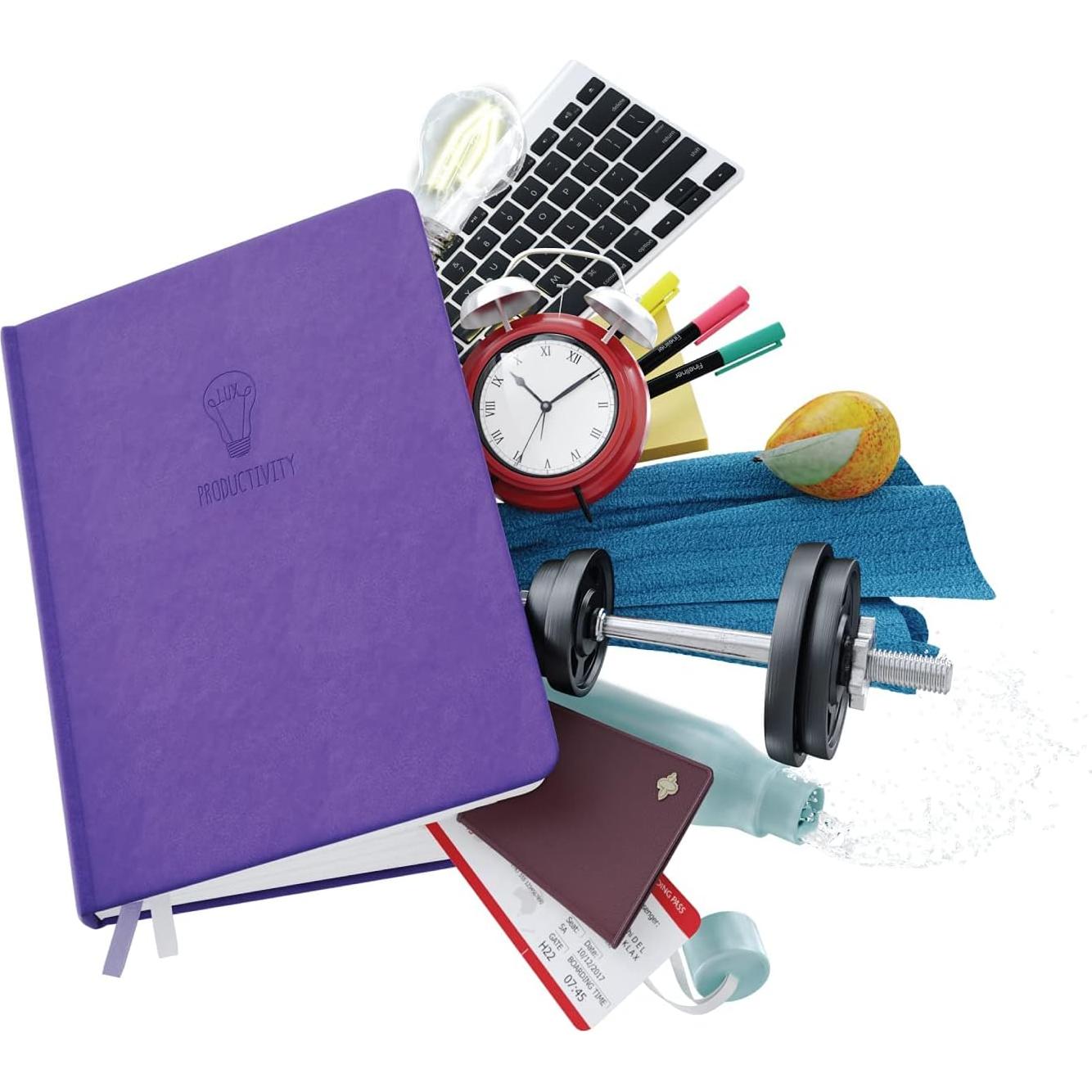 Planificador Diario LUX Clásico No Datado A5 Púrpura