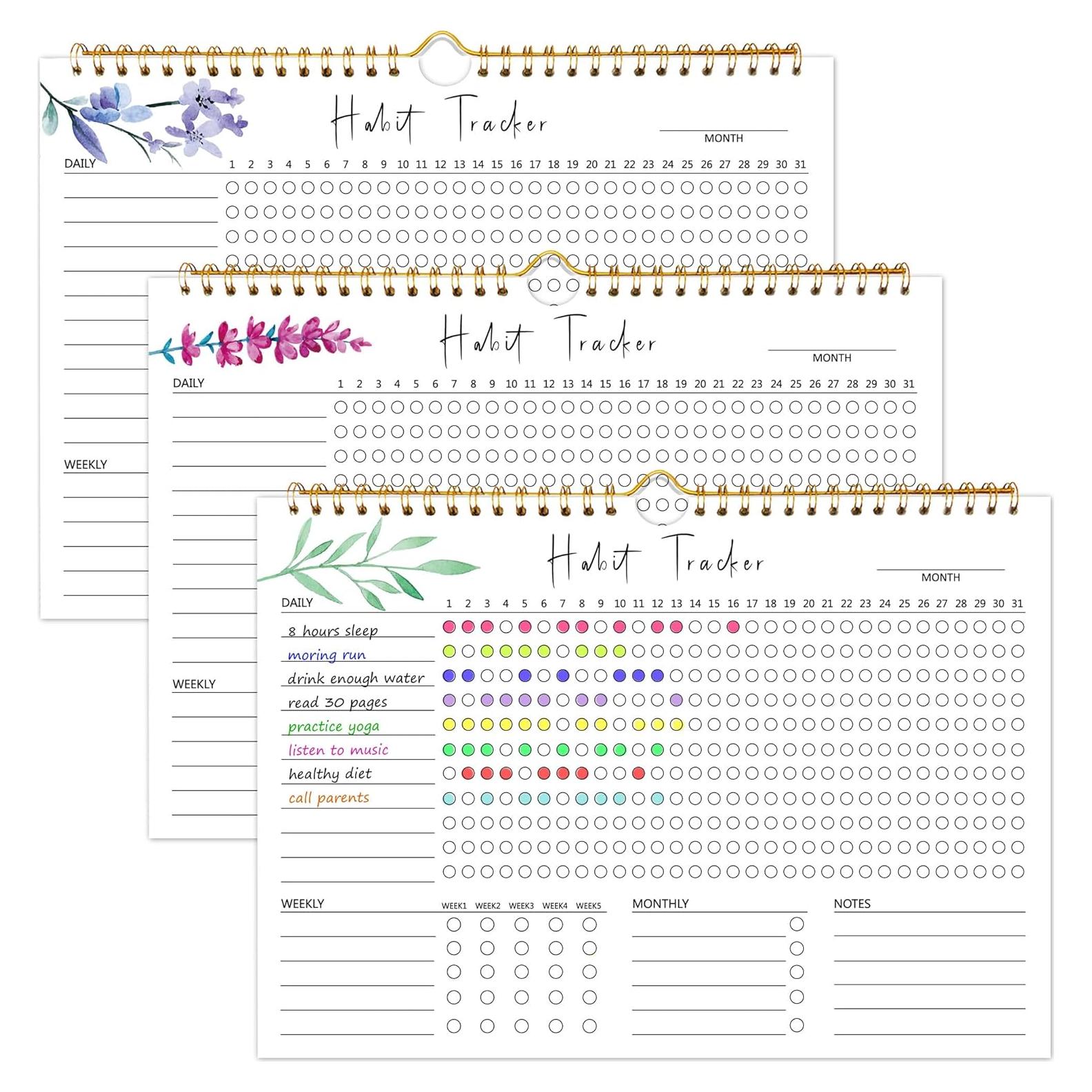 Calendario de Seguimiento de Hábitos PIOOJK 29.7x21.6 cm