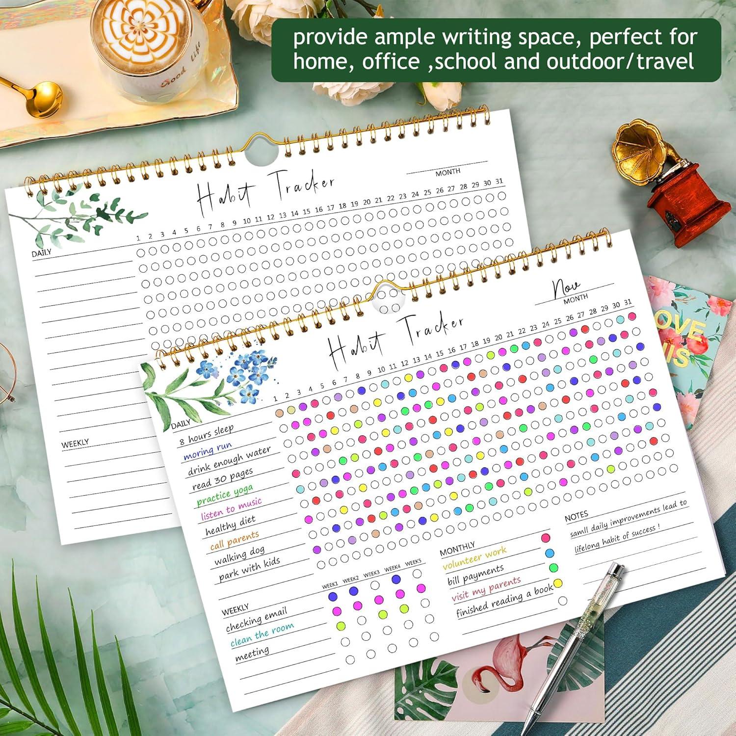 Calendario de Seguimiento de Hábitos PIOOJK 29.7x21.6 cm