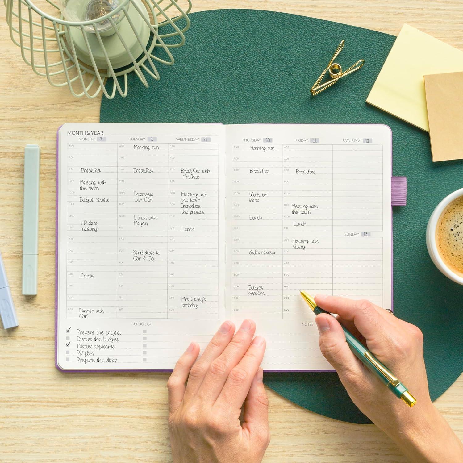 Planificador Semanal Skyline A5 - Agenda No Datada Lavanda