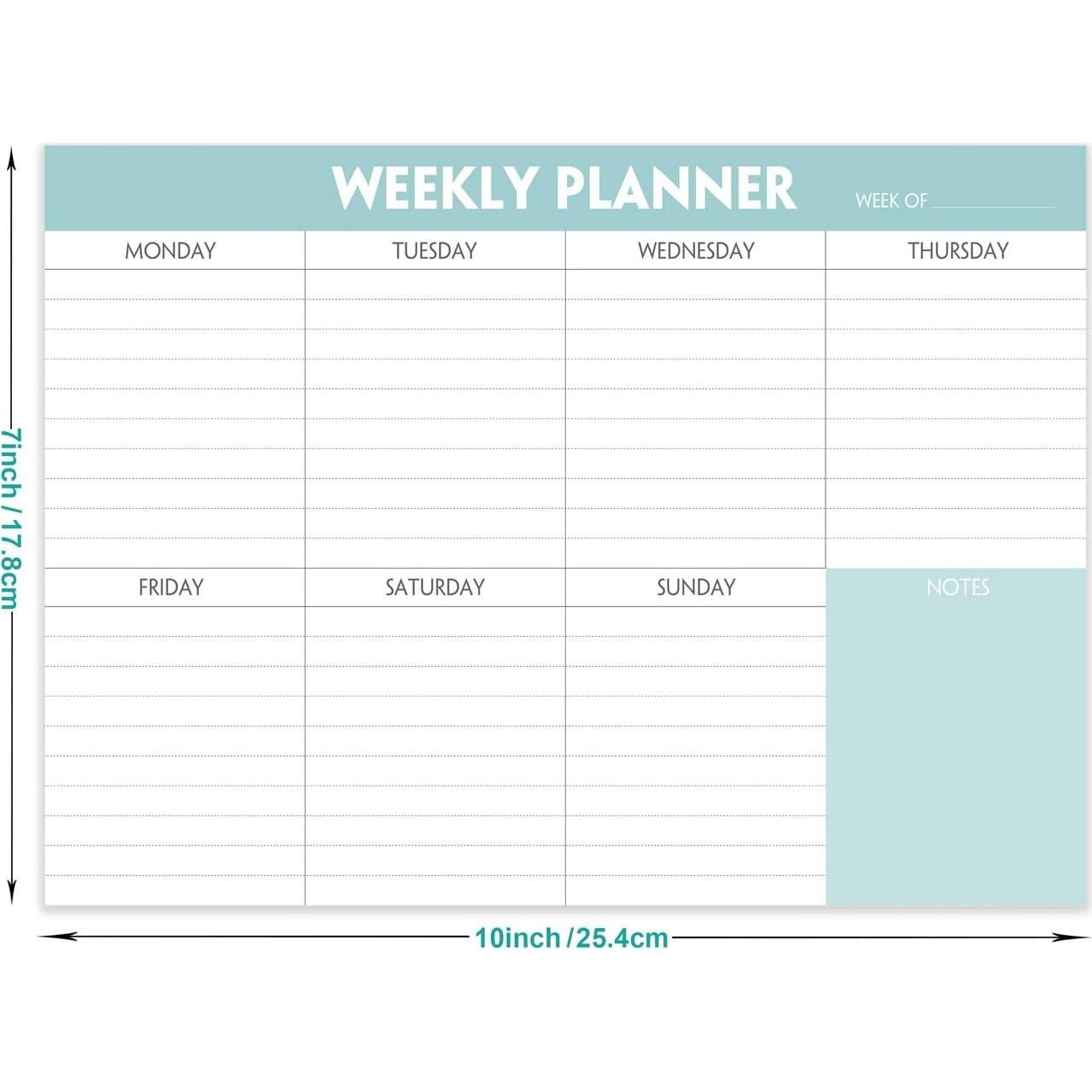 Bloc de Notas Semanal Nokingo 52 Hojas 25.4x17.8 cm 100gsm