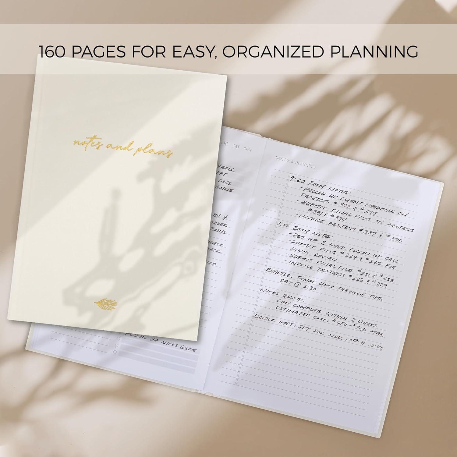 Planificador Diario ZICOTO Beige 160 Páginas Sin Fecha