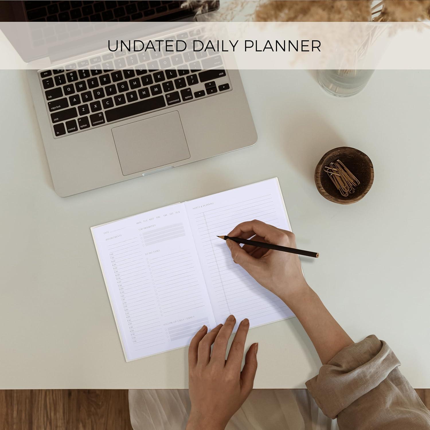 Planificador Diario ZICOTO Beige 160 Páginas Sin Fecha