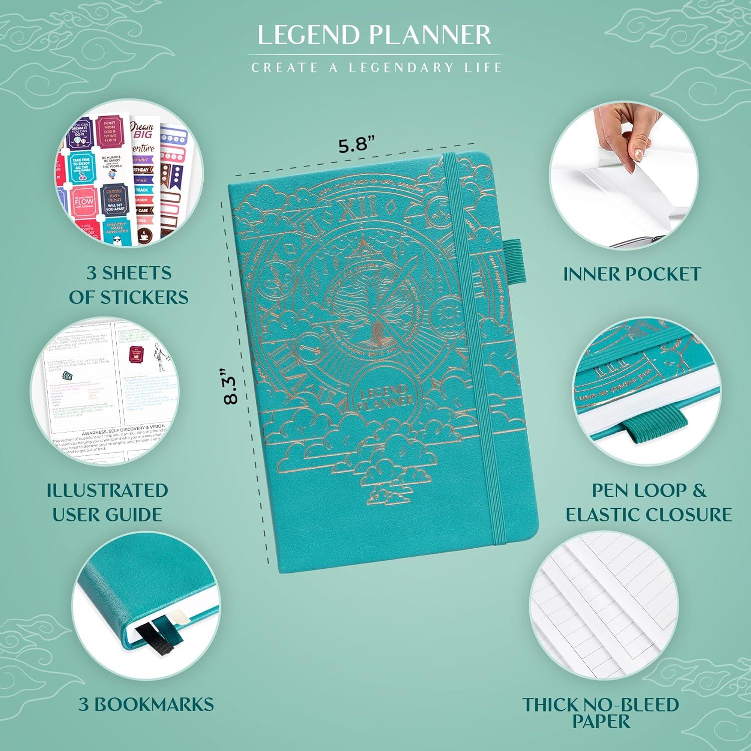 Planificador Legend Planner A5 Sin Fecha Verde Viridiano