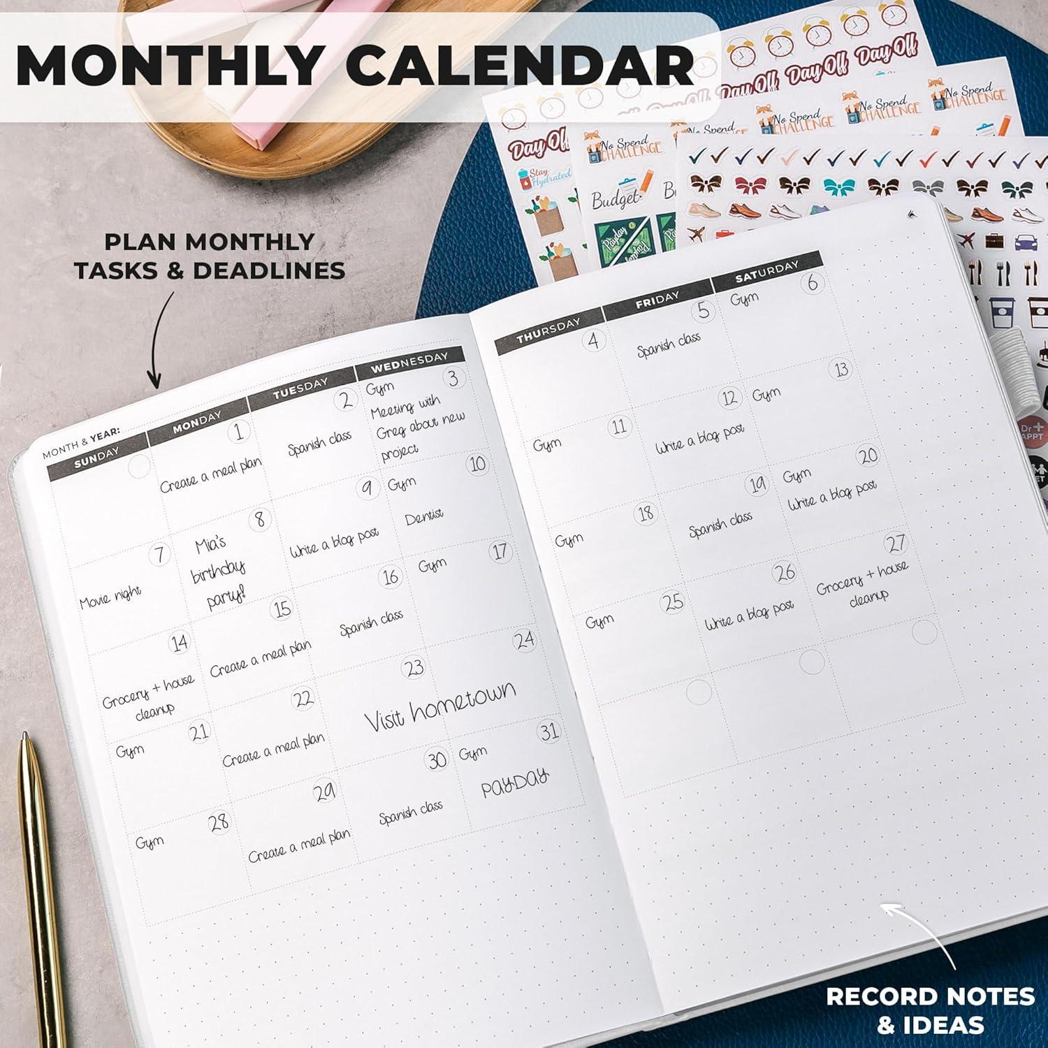 Planificador de Metas Clever Fox A5 90 Días Tapa Dura Blanco