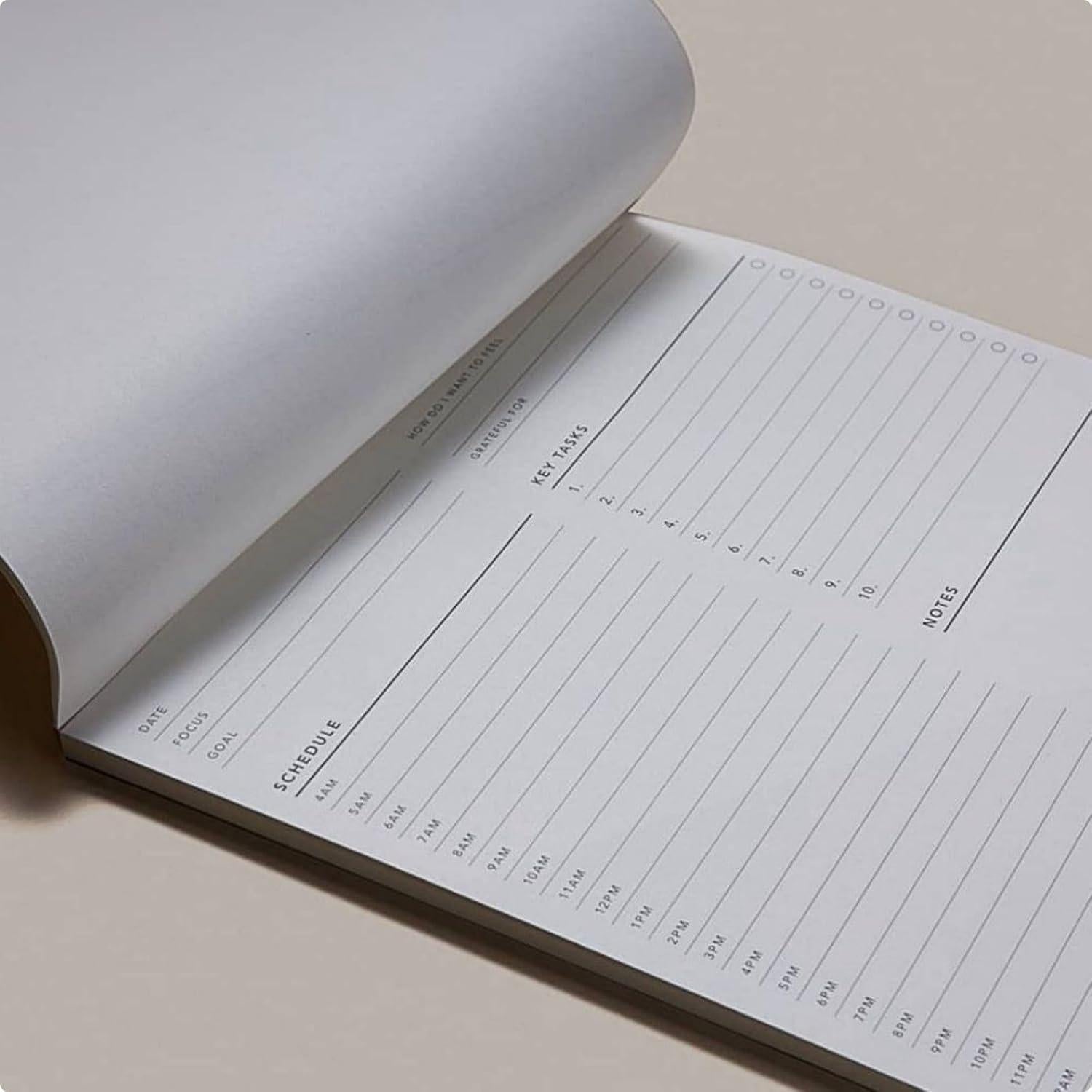 Bloc de Notas Horario Sin Fecha MiGoals B5 50 Páginas Blanco