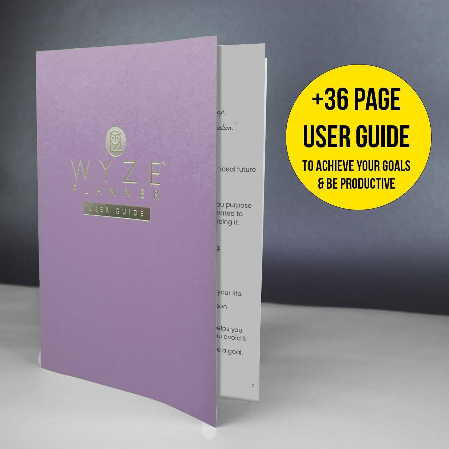 Planificador Diario No Datado A5 Wyze - 3 Meses Productividad Lila