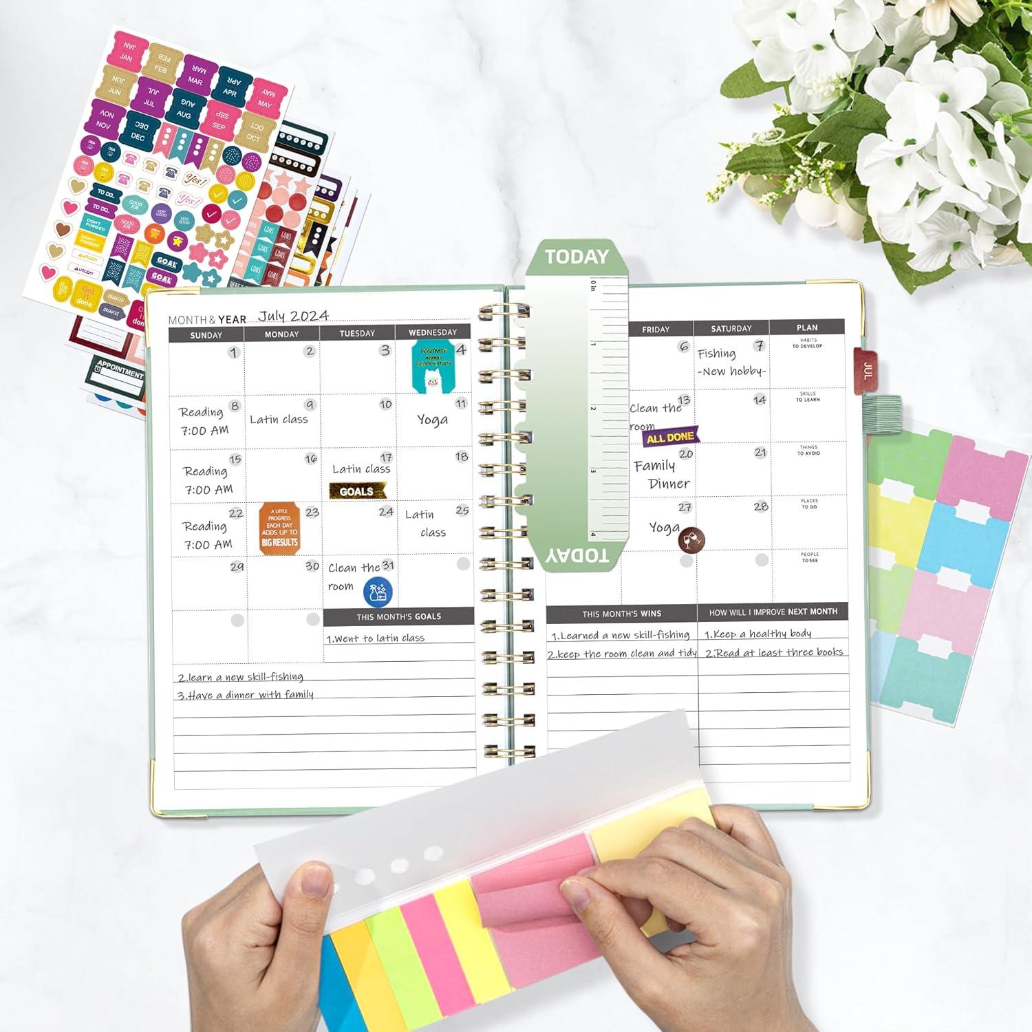 Planificador Semanal y Mensual Ospelelf Tapa Dura Verde