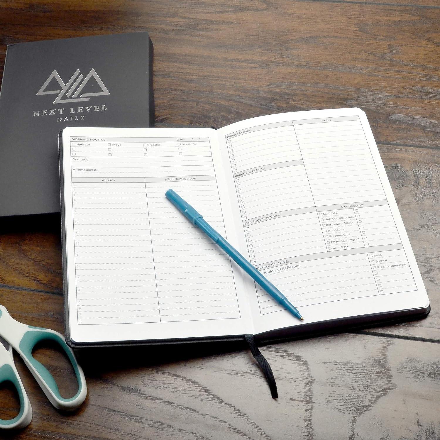 Planificador Diario Next Level Daily A5 Tapa Dura Marrón 90 Días