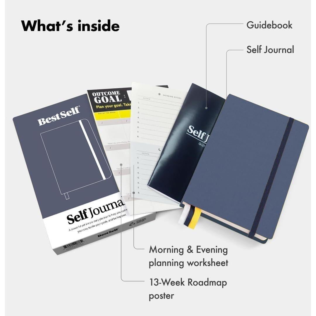 Planificador de Metas BestSelf 13 Semanas - Diario TDAH Azul
