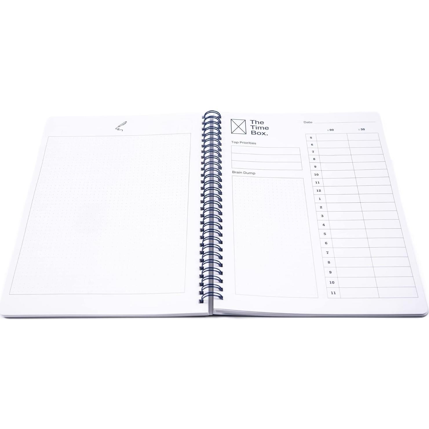 Planificador Diario El Time Box - 140 Páginas 18x25 cm Azul