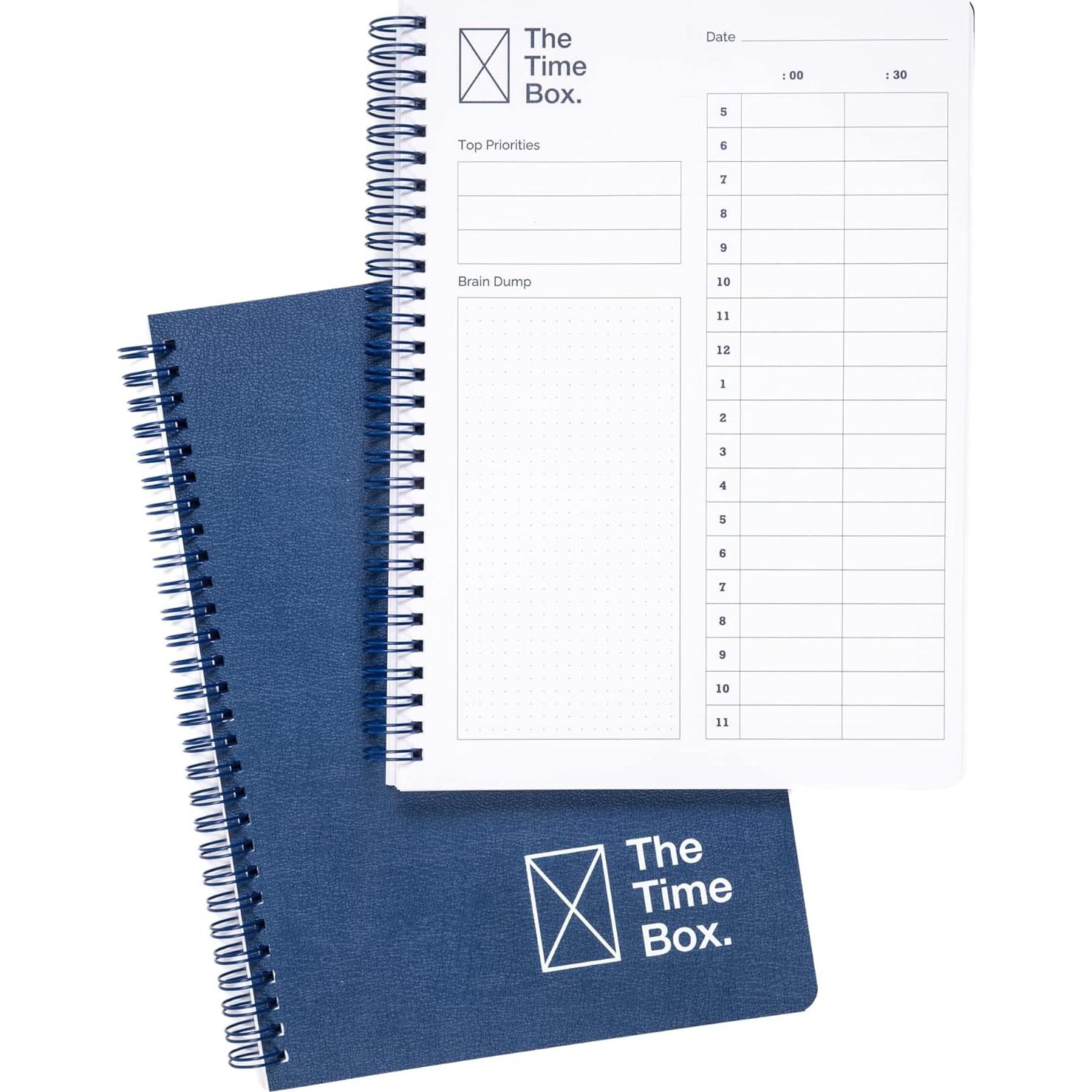 Planificador Diario El Time Box - 140 Páginas 18x25 cm Azul