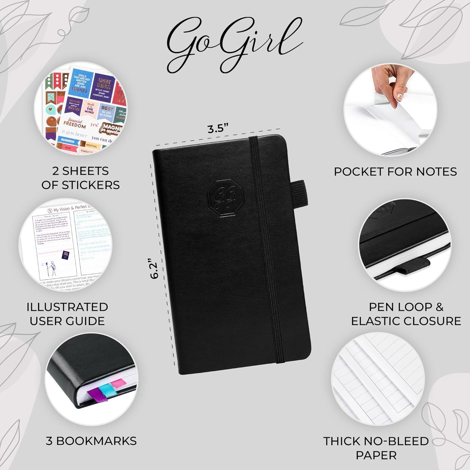 Planificador Semanal de Bolsillo GoGirl - Agenda Sin Fecha Negro