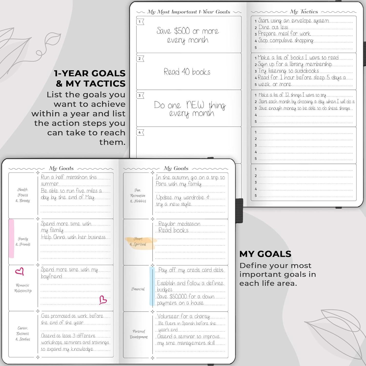 Planificador Semanal de Bolsillo GoGirl - Agenda Sin Fecha Negro