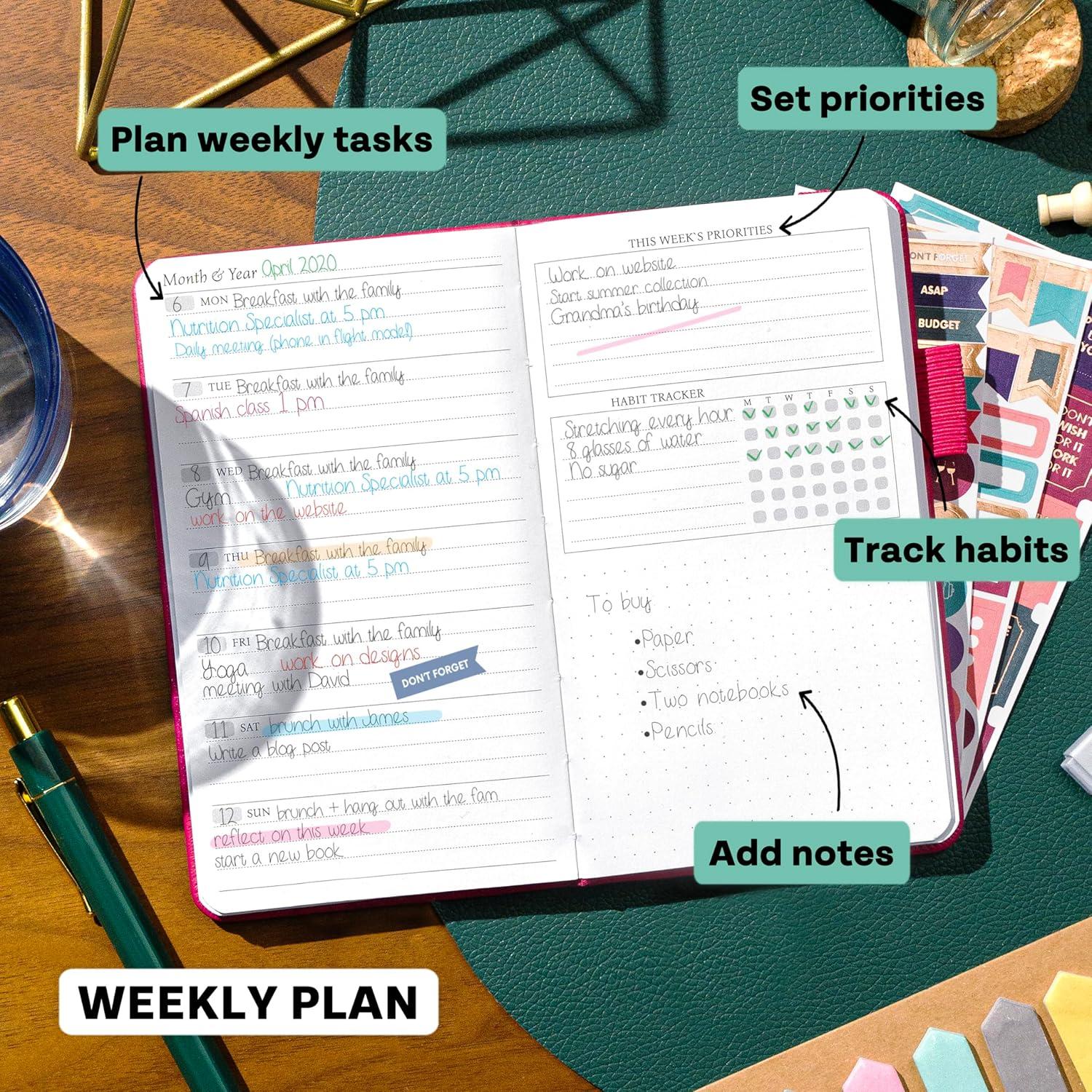 Planificador Pocket Legend Planner Rosa Fucsia 8.9x15.7 cm