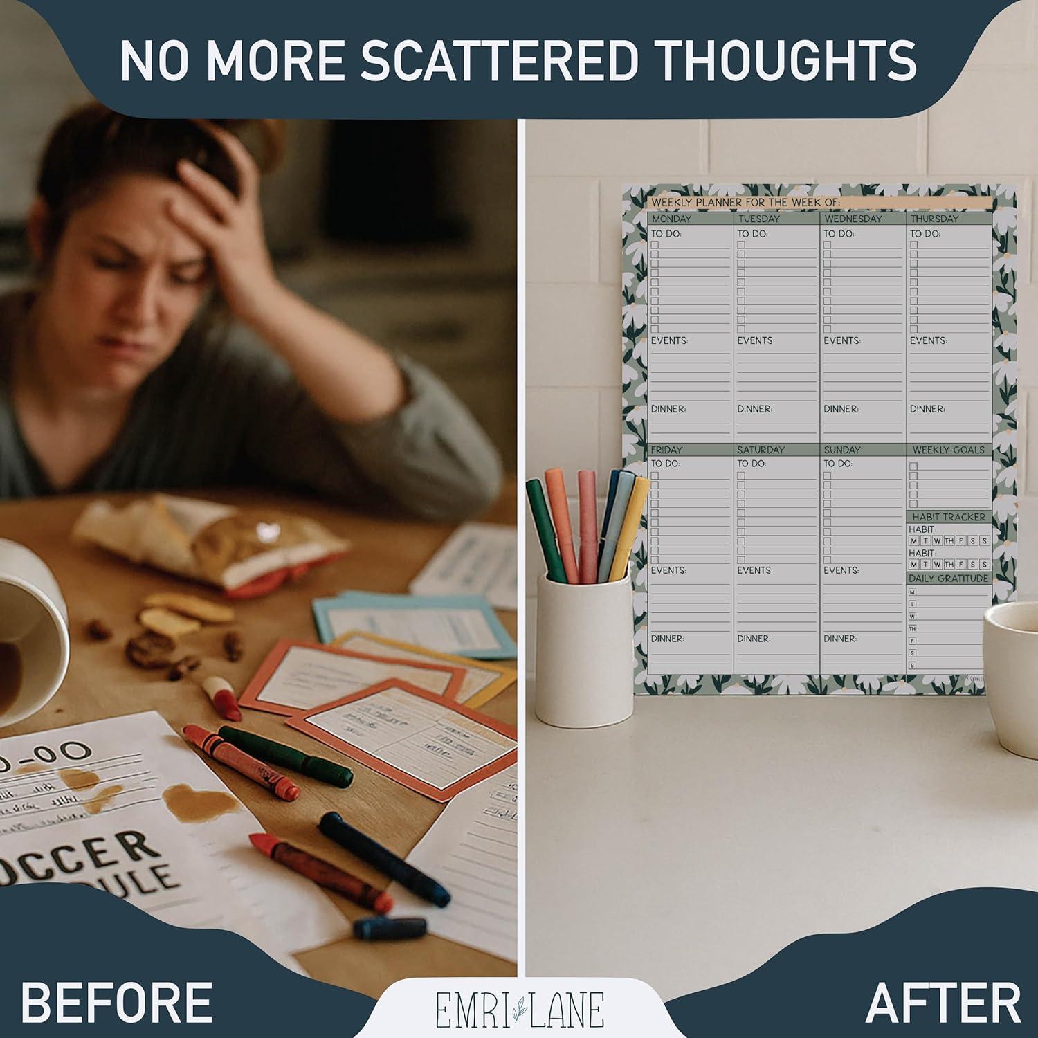 Planificador Semanal No Datado Emri Lane 52 Hojas 21.6x27.9cm