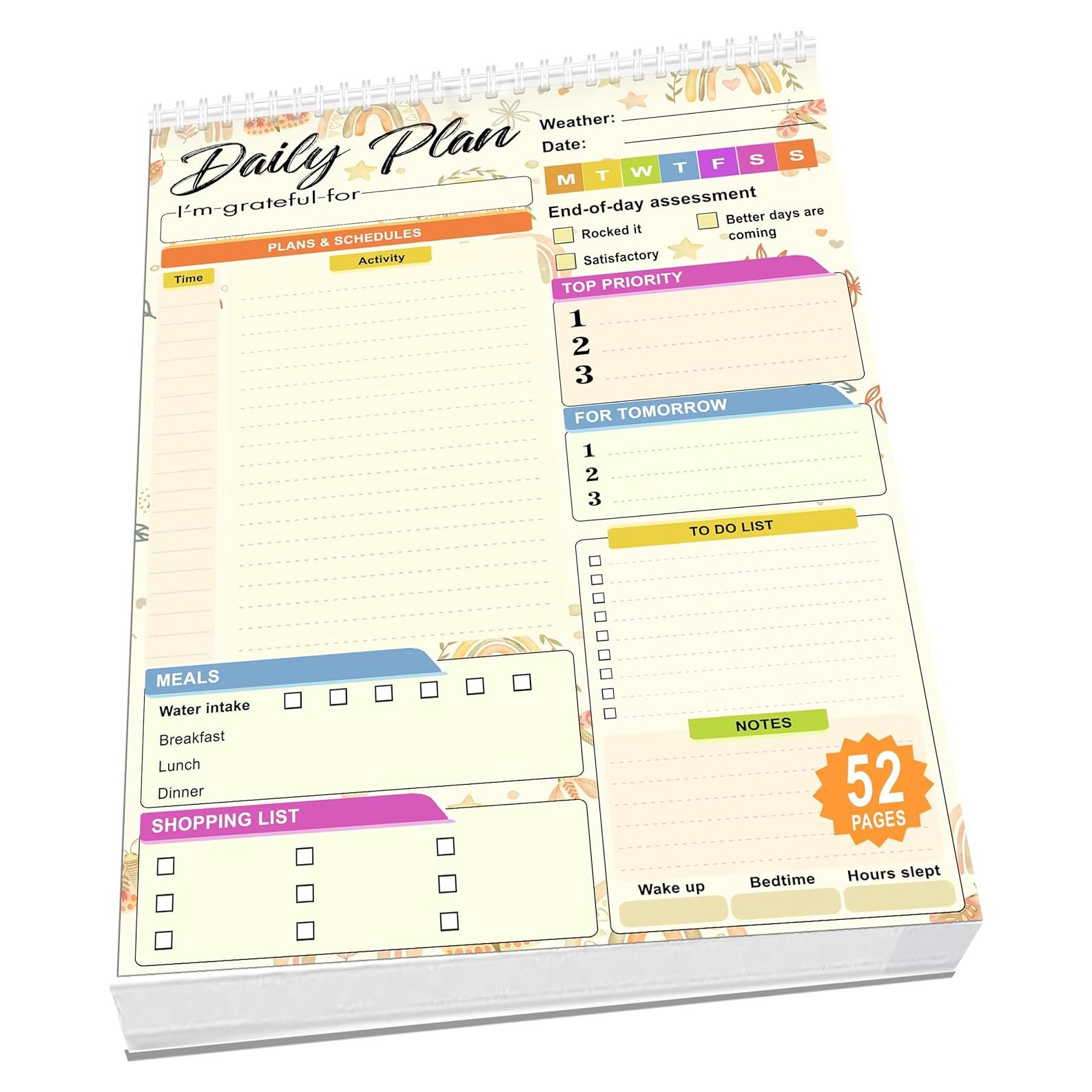 Bloc de Notas Diario HomieX 52 Hojas 21.6x27.9cm Arcoíris